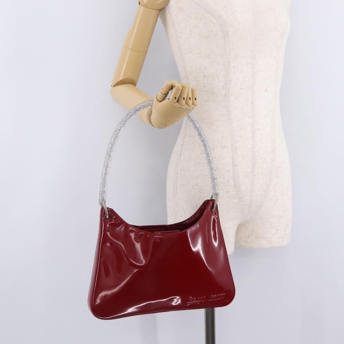 Miu Miu Shoulder Bag Patent leather Red Silver Auth 211206