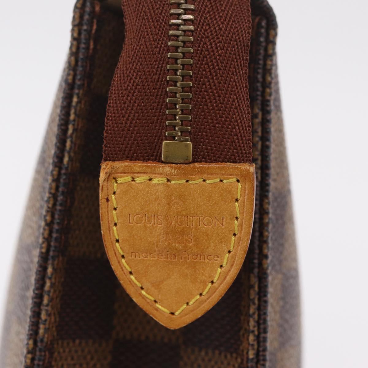 LOUIS VUITTON Damier Ebene Poche Toilette 26 Pouch N47543 LV Auth 211223