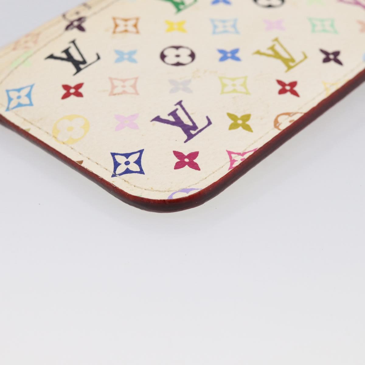 LOUIS VUITTON Monogram Multicolor Pochette Cles NM White M93734 LV Auth 211241