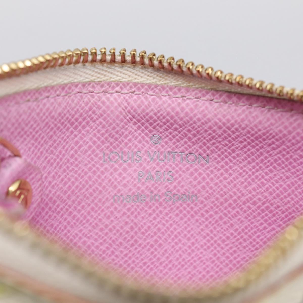 LOUIS VUITTON Monogram Multicolor Pochette Cles NM White M93734 LV Auth 211241