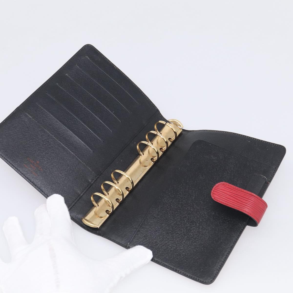 LOUIS VUITTON Epi Agenda MM Day Planner Cover Red R20047 LV Auth 211250