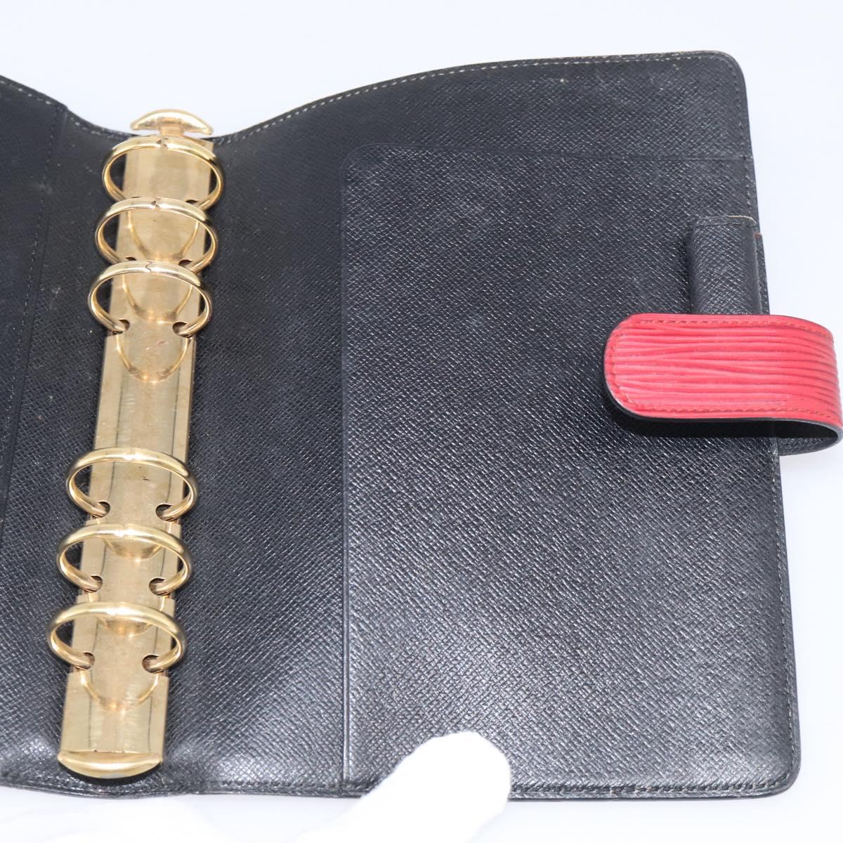 LOUIS VUITTON Epi Agenda MM Day Planner Cover Red R20047 LV Auth 211250