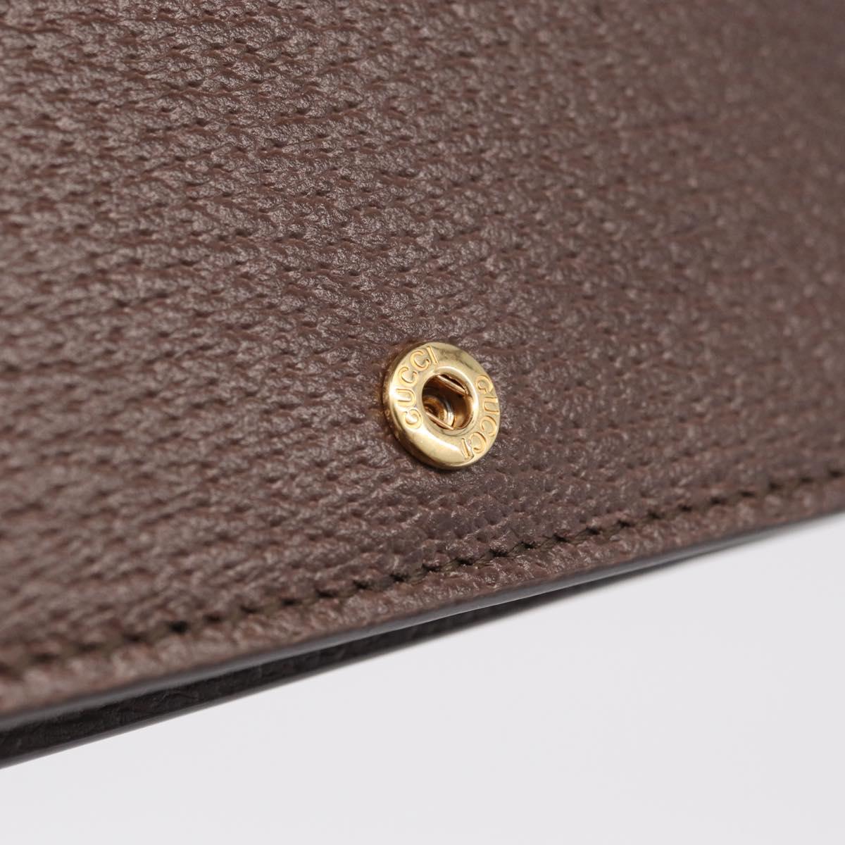 GUCCI GG Supreme Compact Bifold Wallet PVC BNF Beige Yellow 701009 Auth 211252M