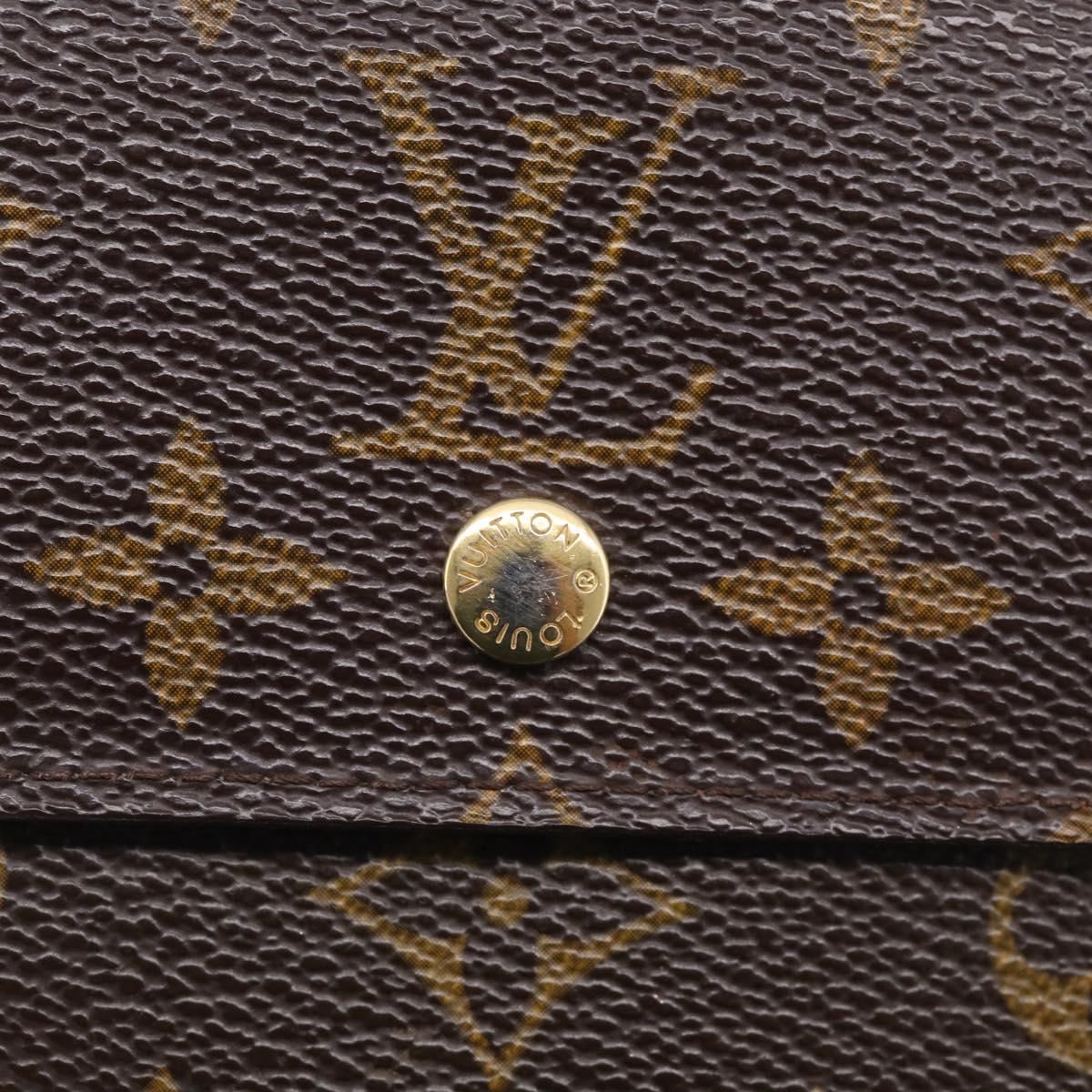 LOUIS VUITTON Monogram Porte Monnaie Bier Cartes Crdit Wallet M61652 Auth 211253