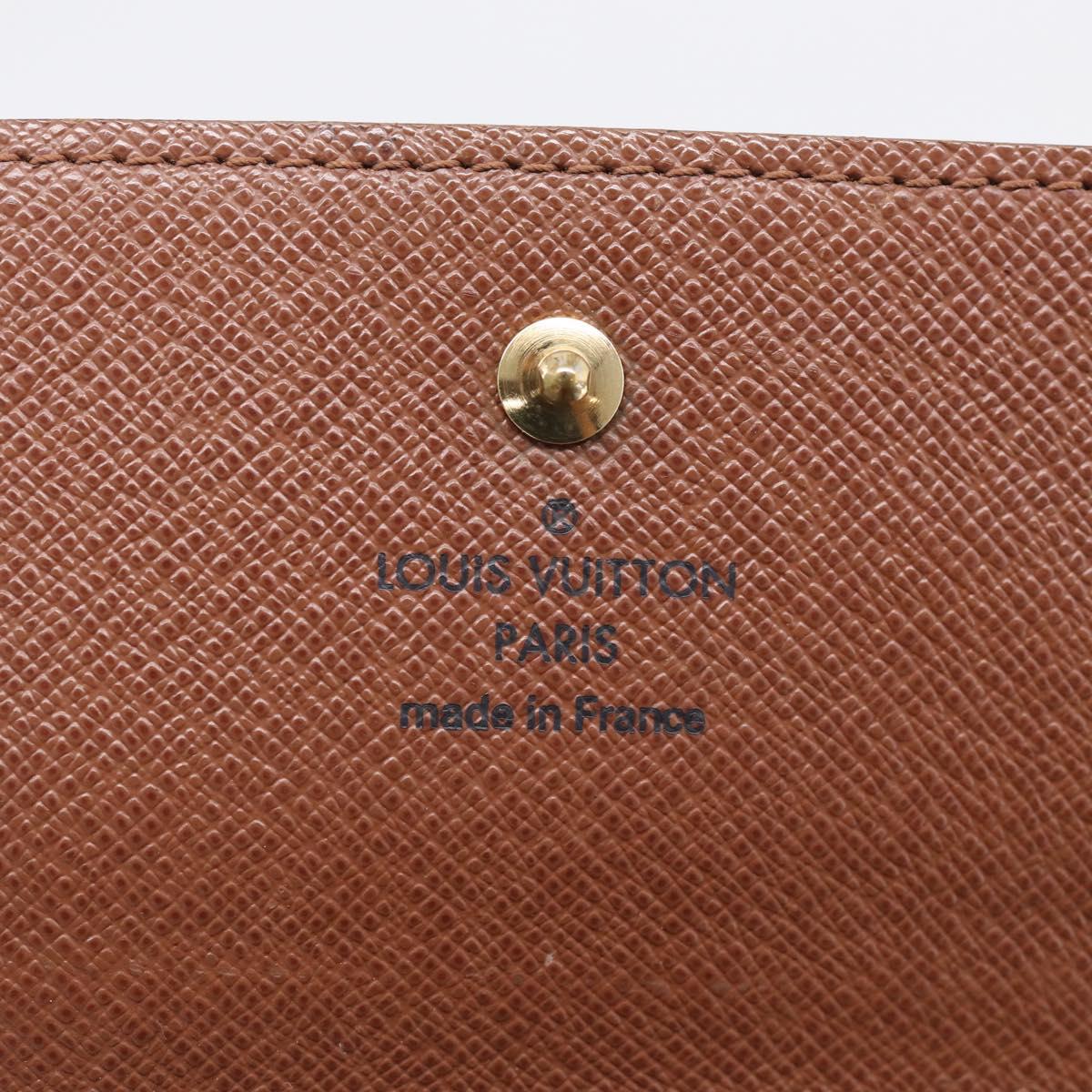 LOUIS VUITTON Monogram Porte Monnaie Bier Cartes Crdit Wallet M61652 Auth 211253