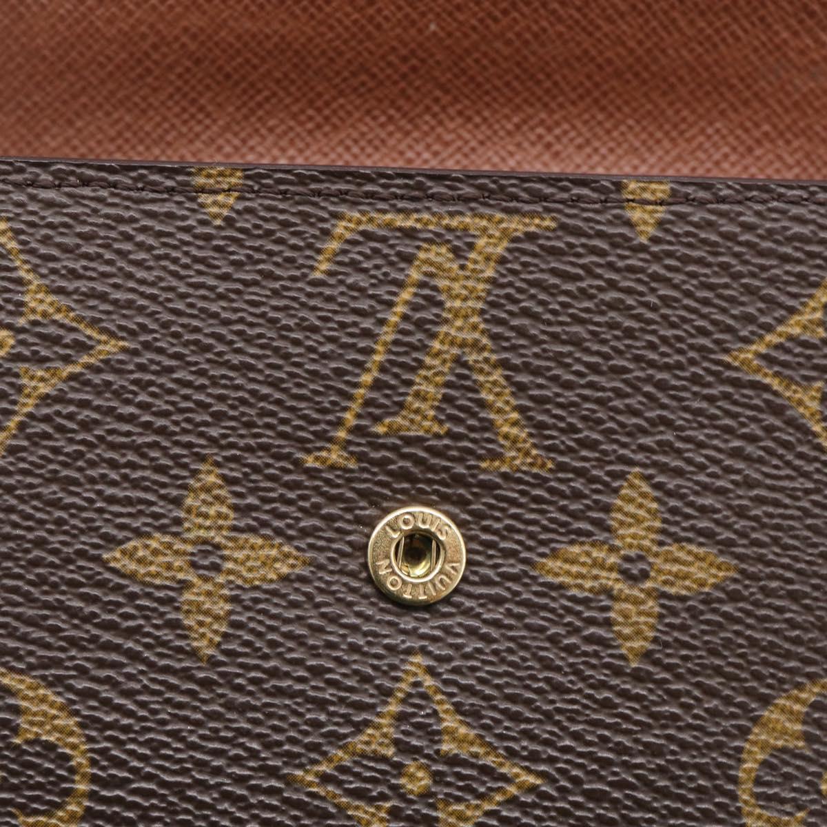 LOUIS VUITTON Monogram Porte Monnaie Bier Cartes Crdit Wallet M61652 Auth 211253