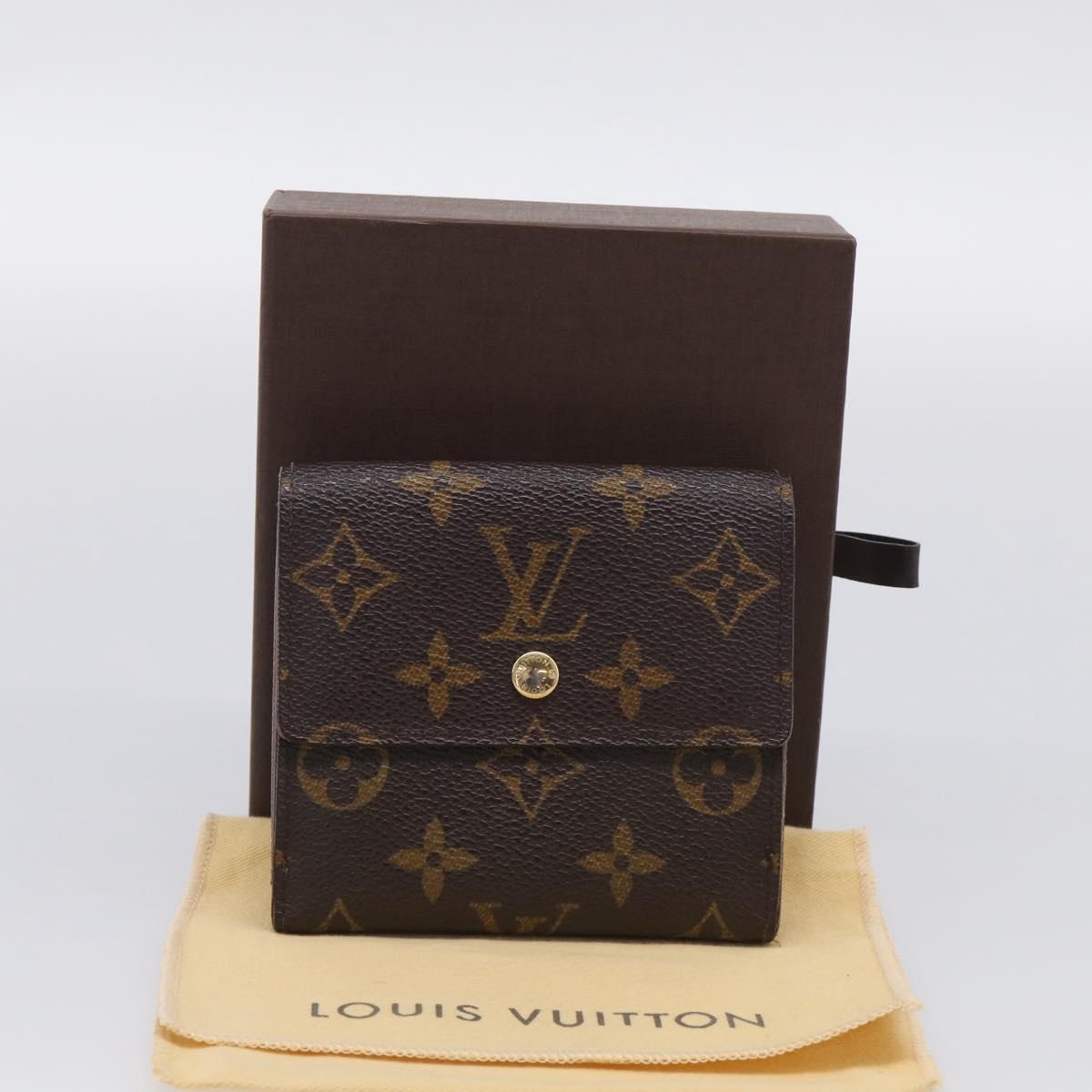 LOUIS VUITTON Monogram Porte Monnaie Bier Cartes Crdit Wallet M61652 Auth 211253