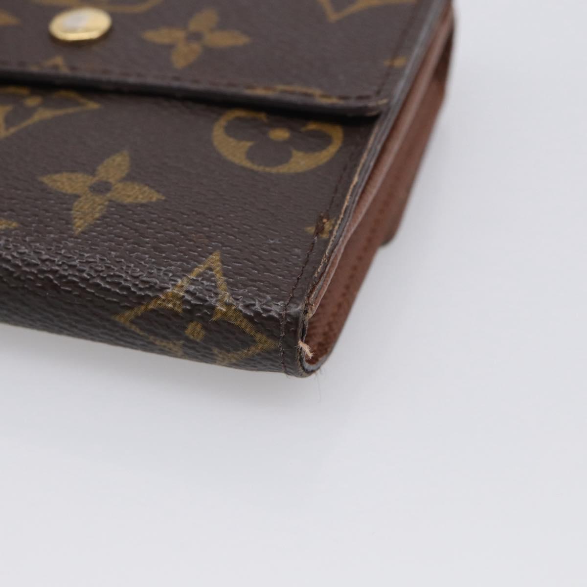 LOUIS VUITTON Monogram Porte Monnaie Bier Cartes Crdit Wallet M61652 Auth 211253