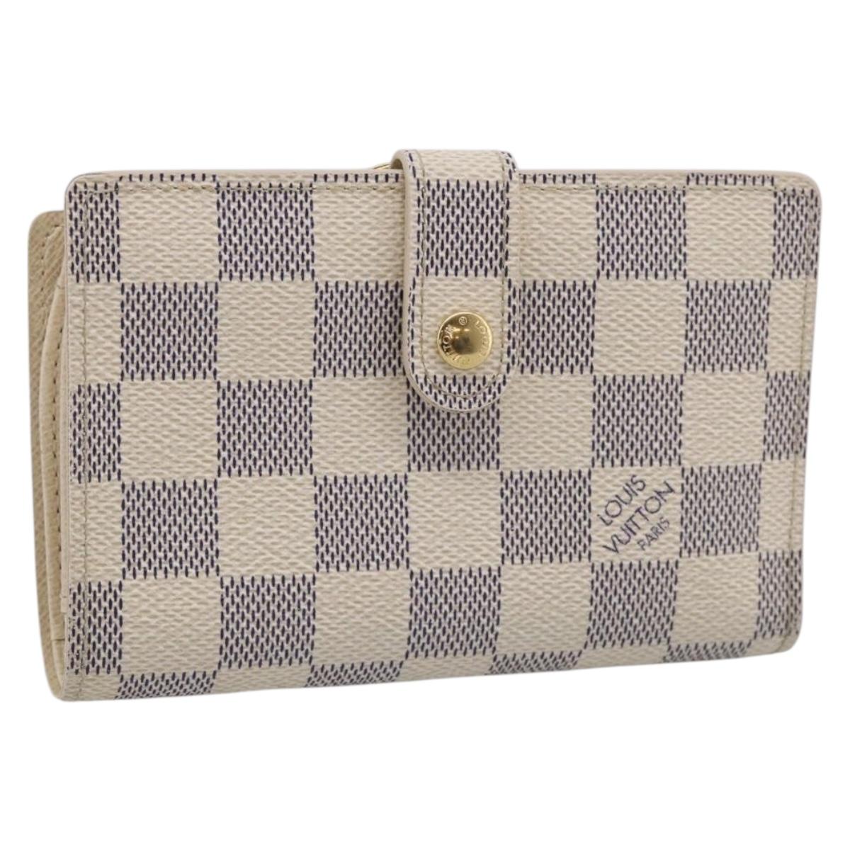 LOUIS VUITTON Damier Azur Portefeuille Viennois Wallet N61676 LV Auth 211256V