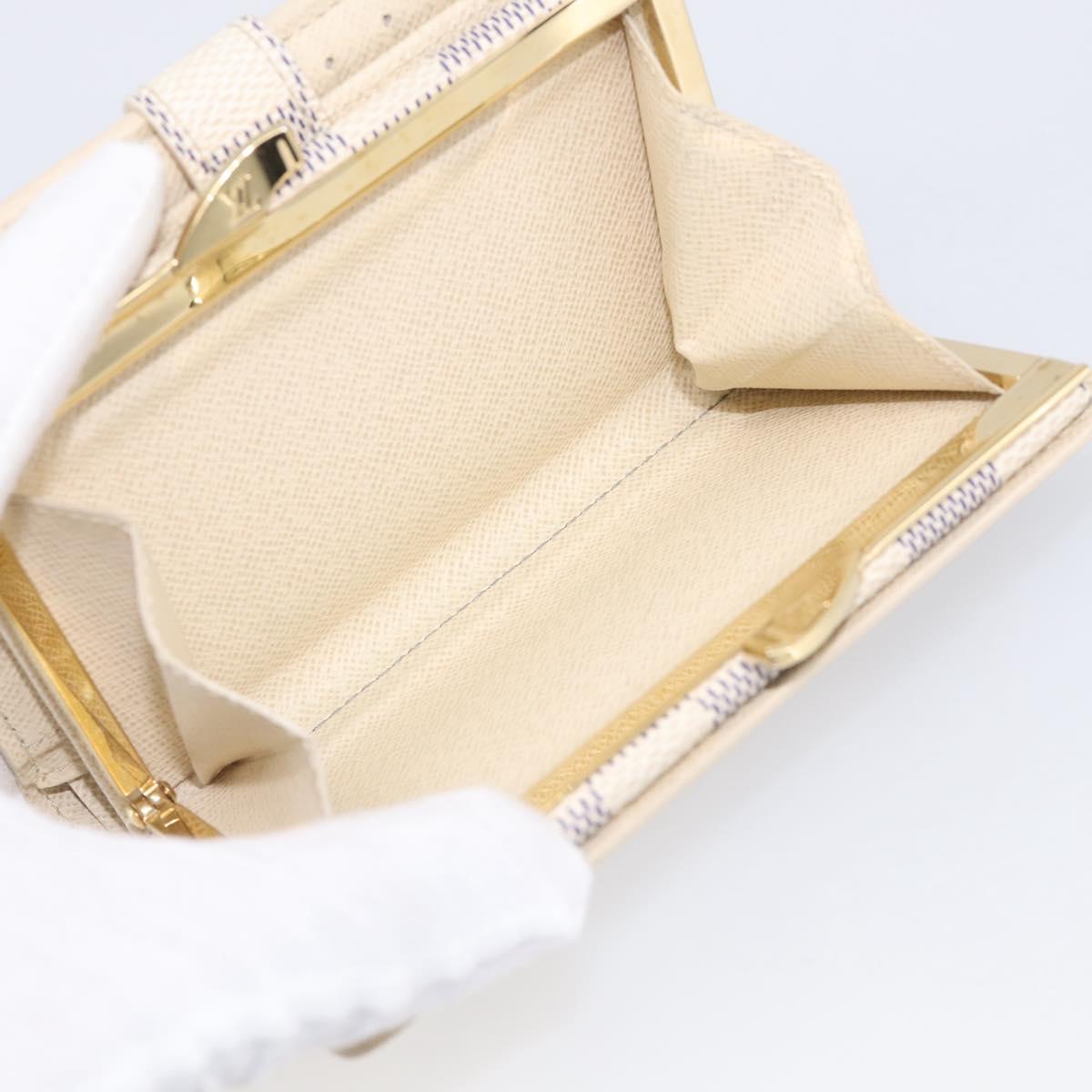 LOUIS VUITTON Damier Azur Portefeuille Viennois Wallet N61676 LV Auth 211256V