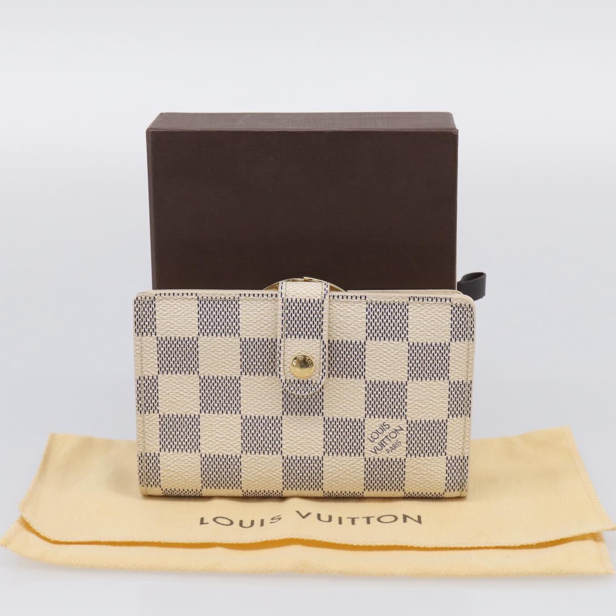LOUIS VUITTON Damier Azur Portefeuille Viennois Wallet N61676 LV Auth 211256V