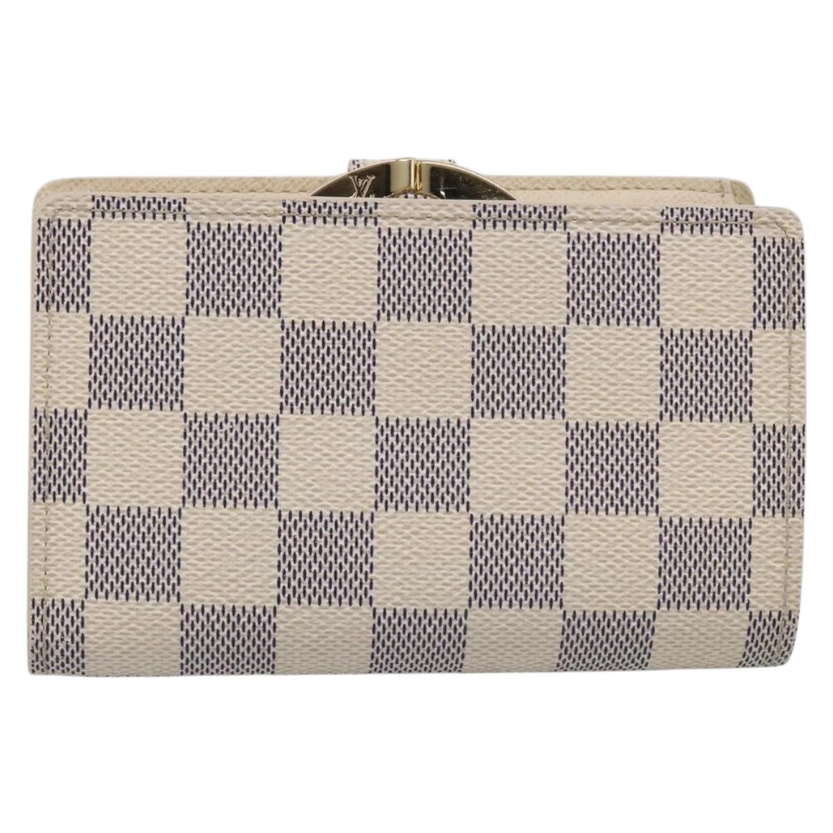 LOUIS VUITTON Damier Azur Portefeuille Viennois Wallet N61676 LV Auth 211256V