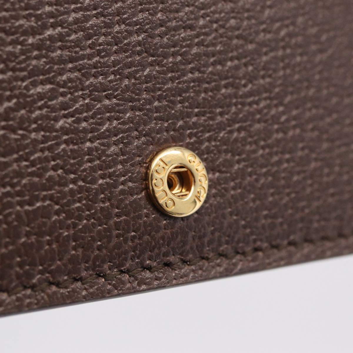 GUCCI GG Supreme Compact Bifold Wallet PVC BNF Beige Yellow 701009 Auth 211258M