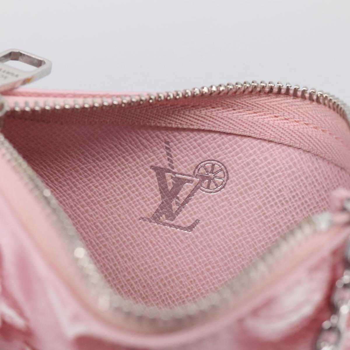 LOUIS VUITTON Monogram Ice Cubes Pochette Cles XS Purse Pink M28665 Auth 211259V