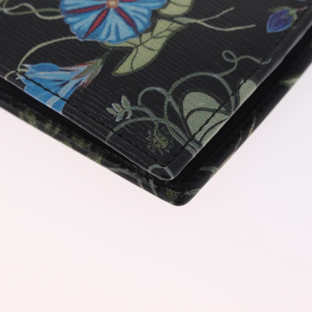 GUCCI Compact Wallet Leather Black Auth 211260V