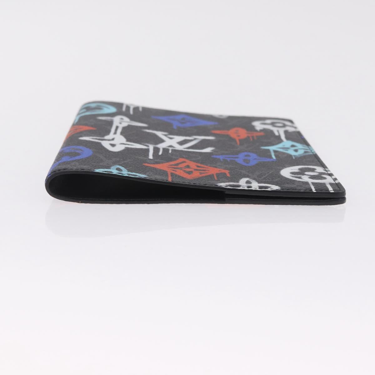 LOUIS VUITTON Monogram Eclipse Quverture Carnet Cover Black GI0845 Auth 211262M