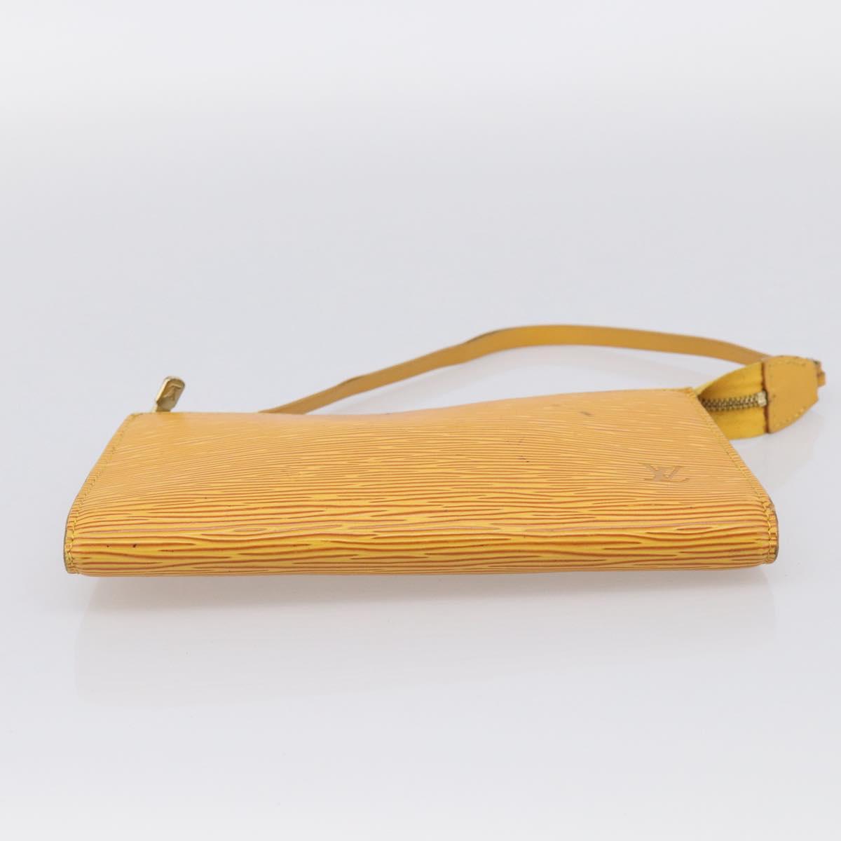 LOUIS VUITTON Epi Pochette Accessoires Pouch Yellow M52949 LV Auth 211269