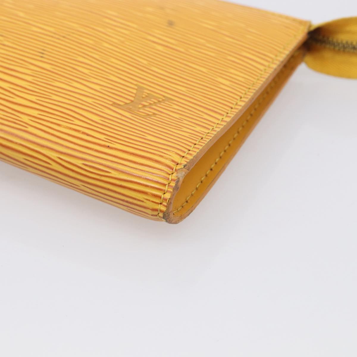 LOUIS VUITTON Epi Pochette Accessoires Pouch Yellow M52949 LV Auth 211269