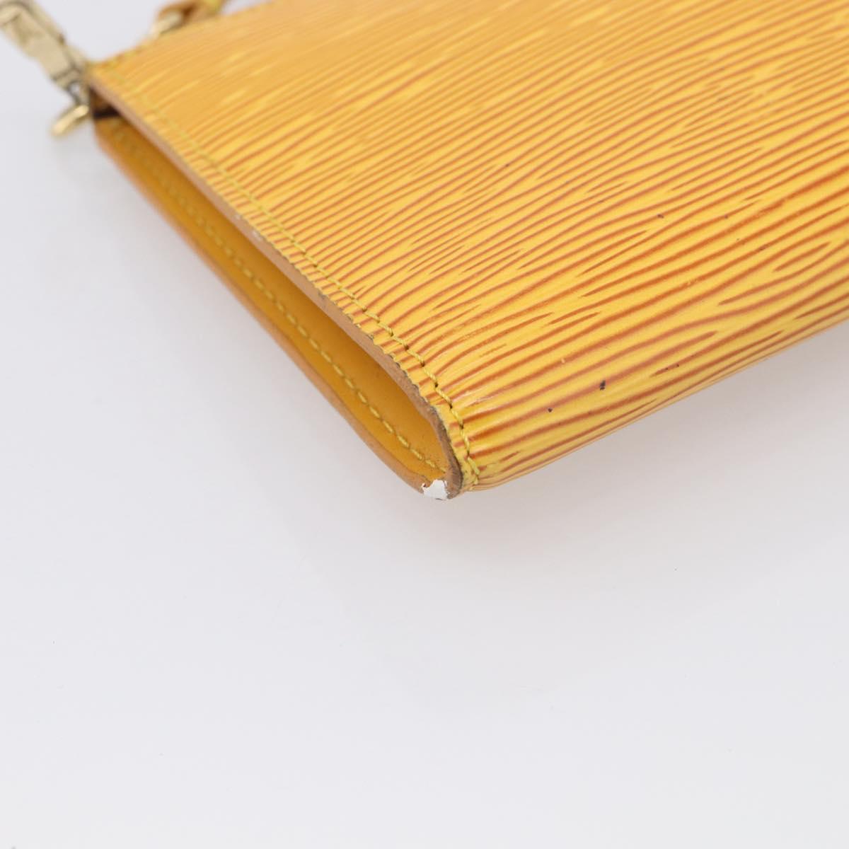 LOUIS VUITTON Epi Pochette Accessoires Pouch Yellow M52949 LV Auth 211269