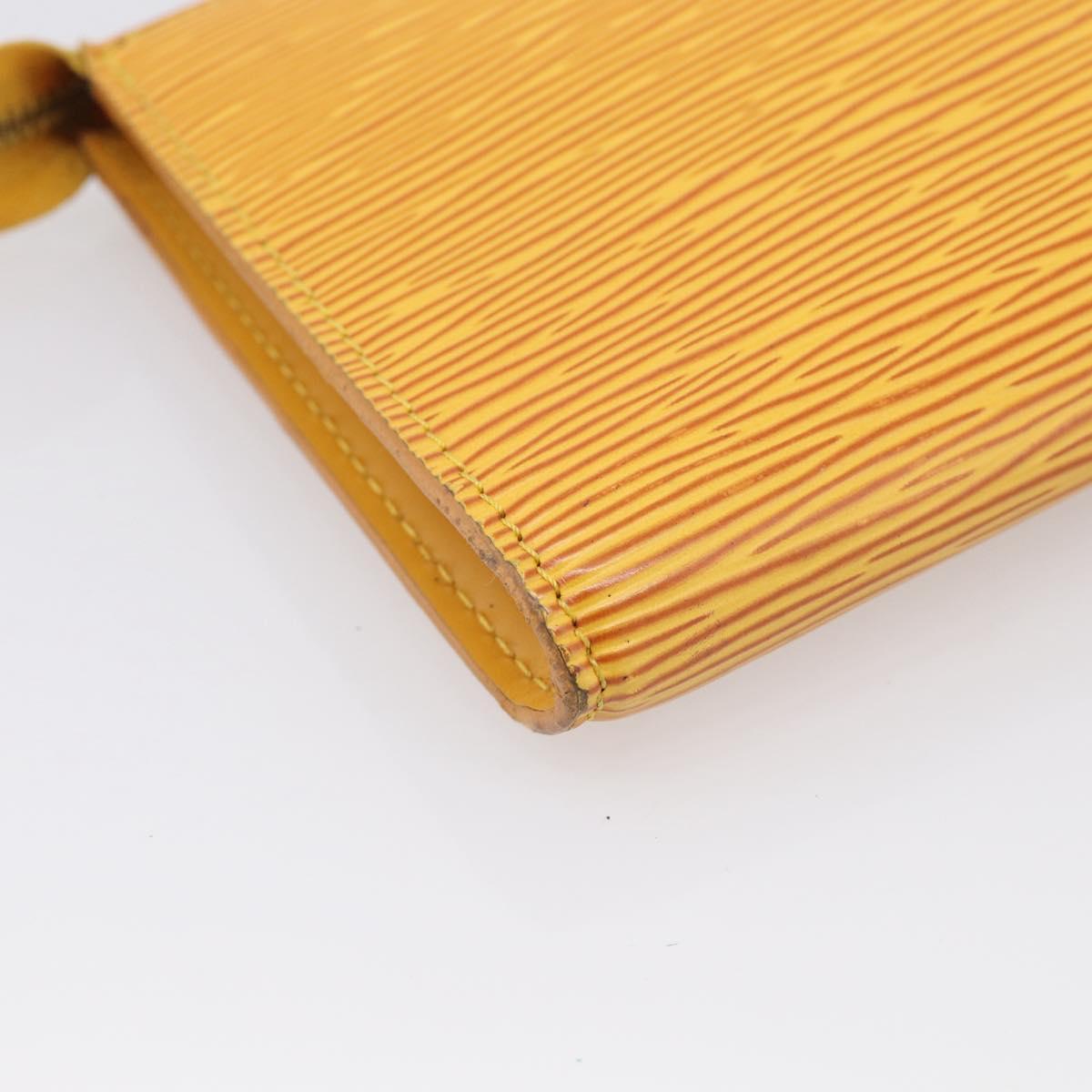 LOUIS VUITTON Epi Pochette Accessoires Pouch Yellow M52949 LV Auth 211269