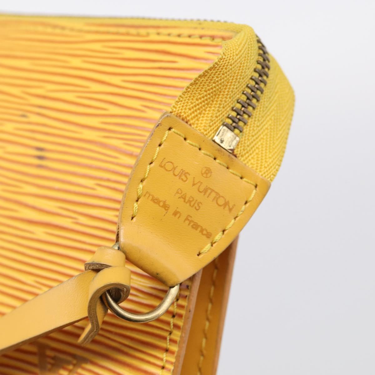 LOUIS VUITTON Epi Pochette Accessoires Pouch Yellow M52949 LV Auth 211269