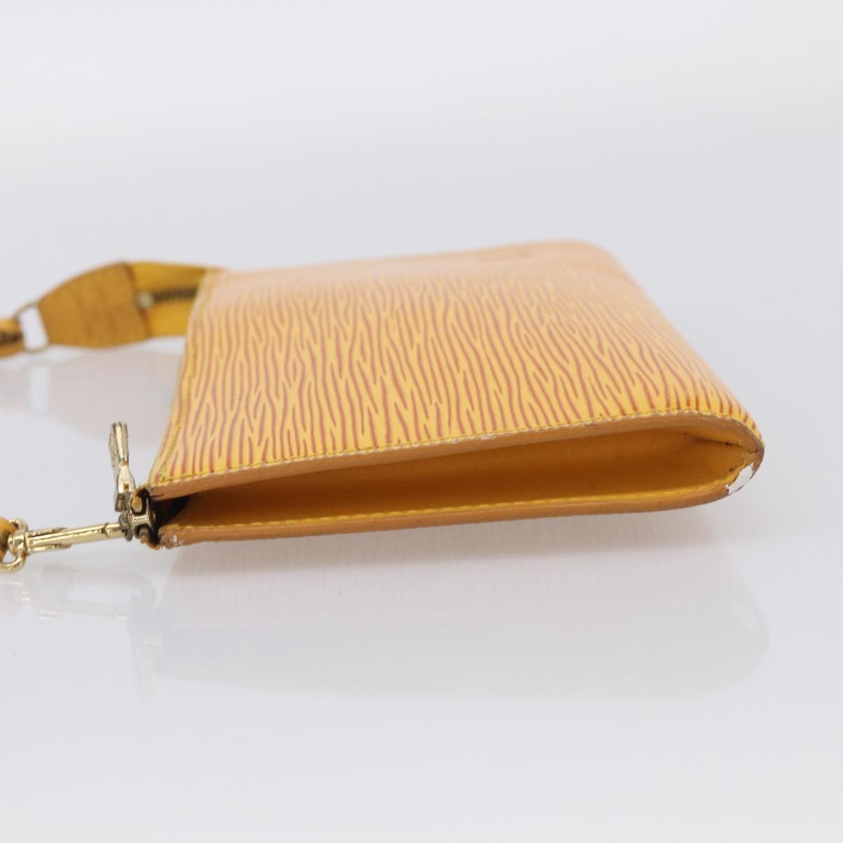 LOUIS VUITTON Epi Pochette Accessoires Pouch Yellow M52949 LV Auth 211269