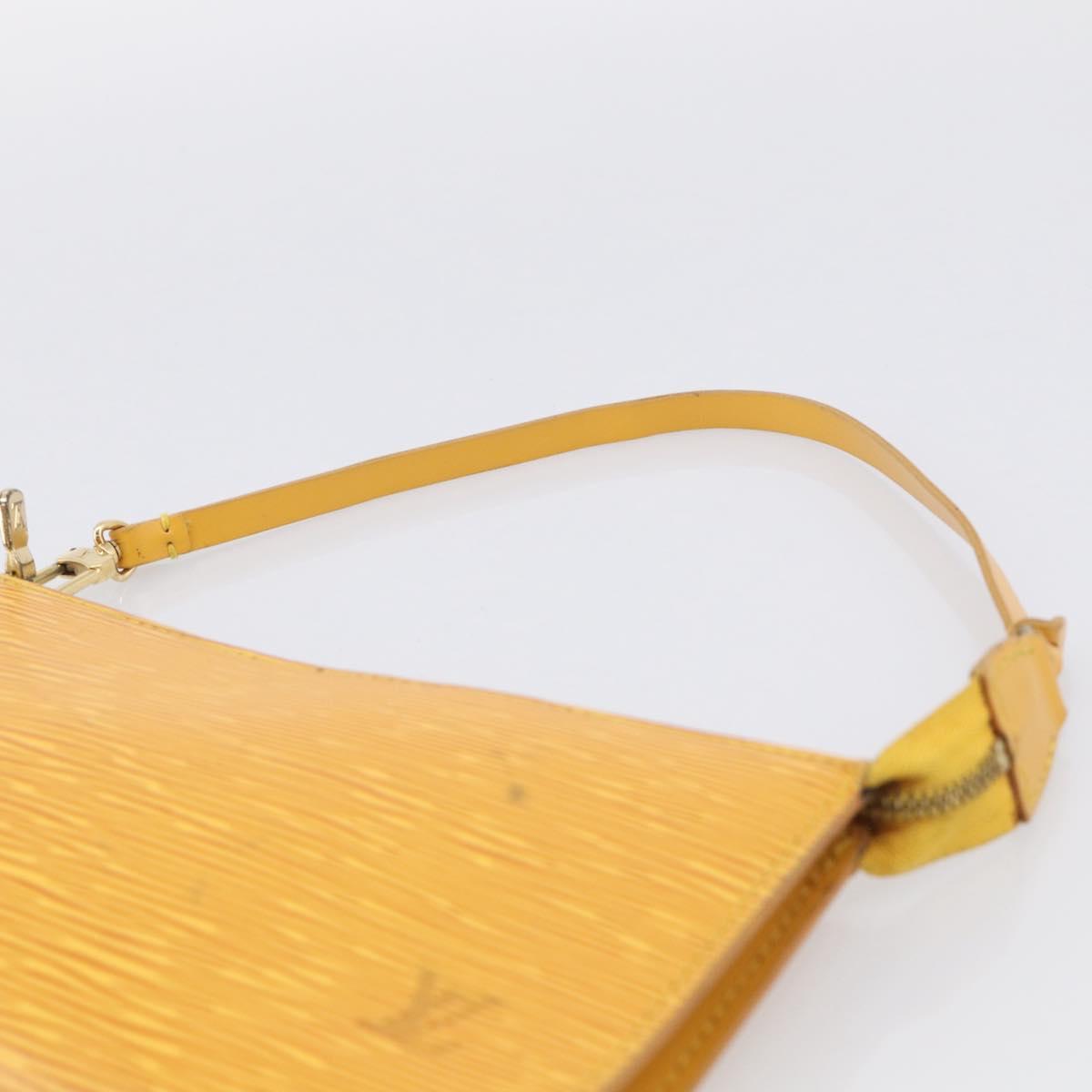 LOUIS VUITTON Epi Pochette Accessoires Pouch Yellow M52949 LV Auth 211269