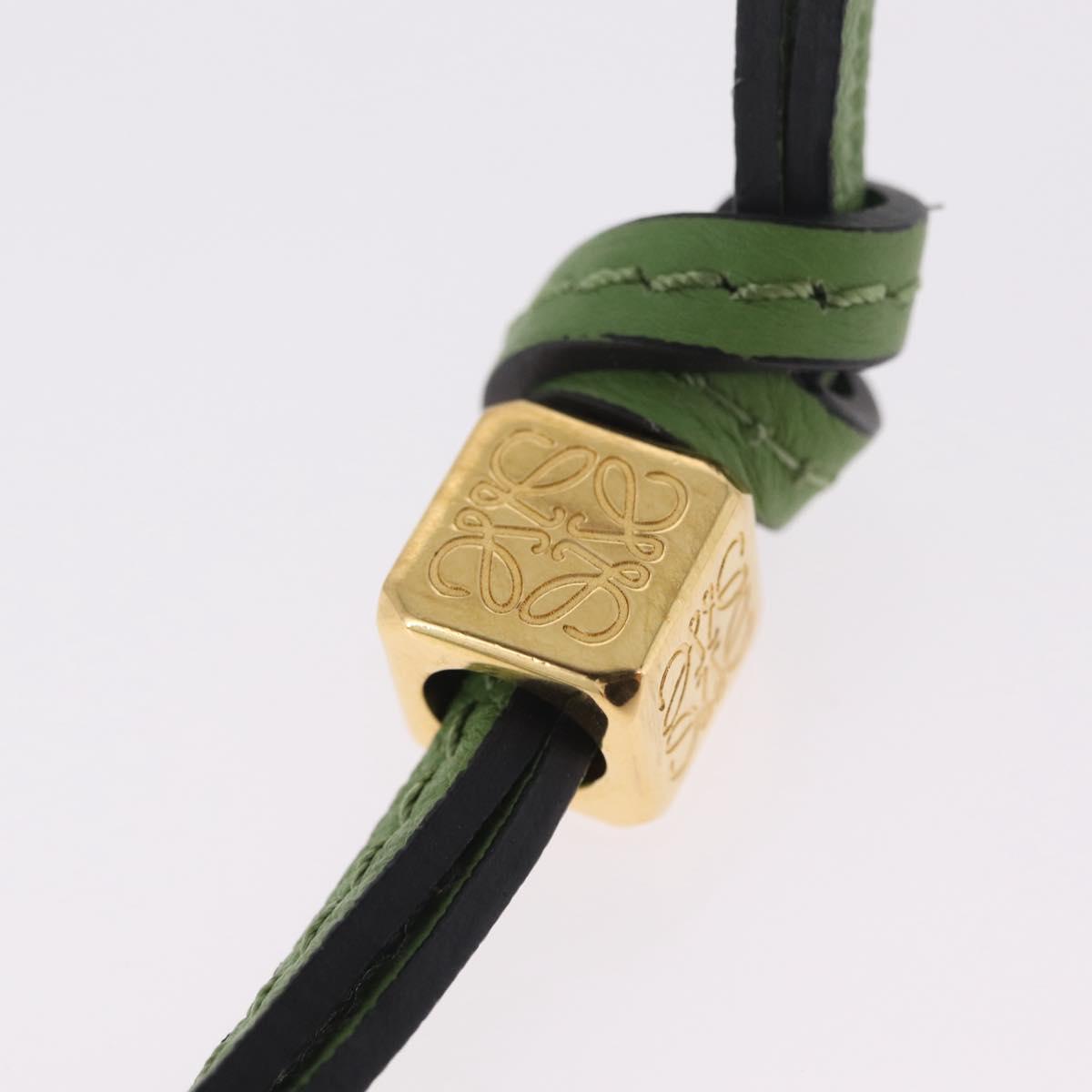LOEWE Bag Charm Leather Green Auth 211274M