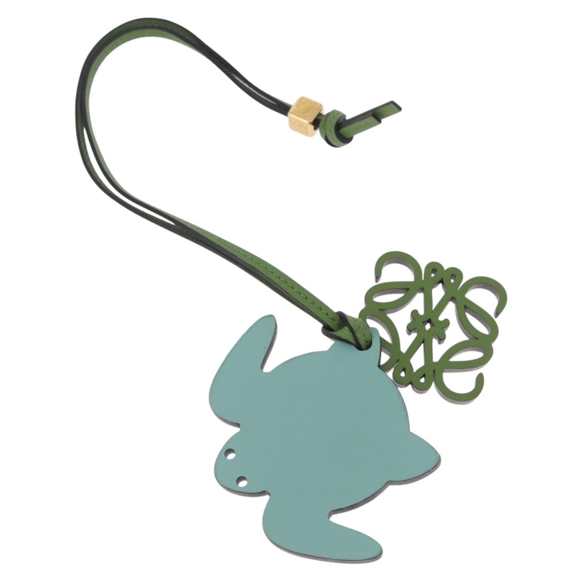 LOEWE Bag Charm Leather Green Auth 211274M