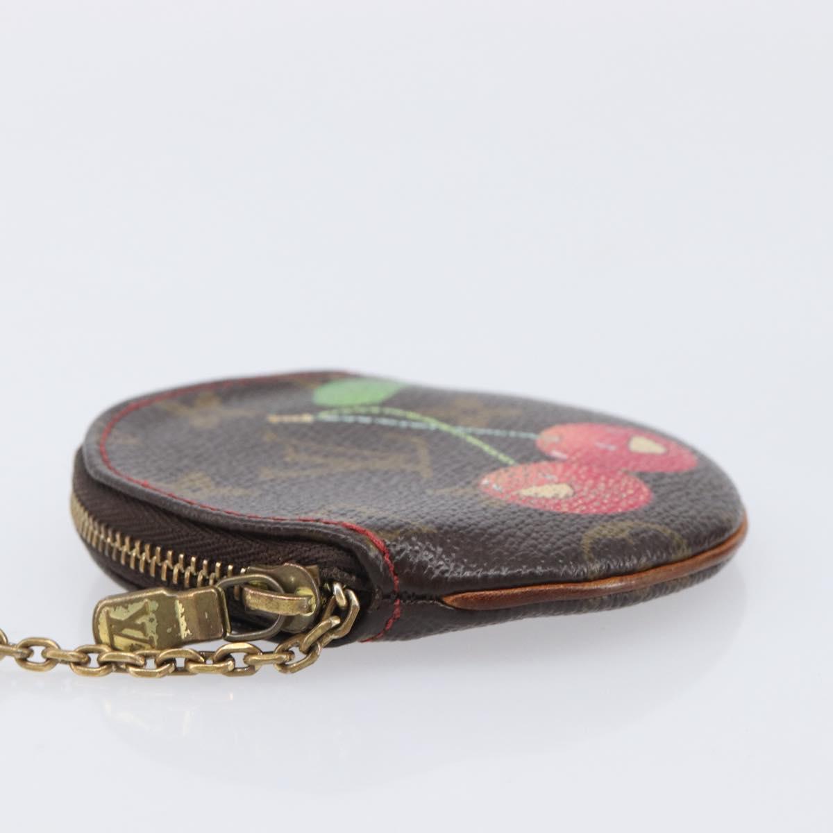 LOUIS VUITTON Monogram Cherry Porte Monnaie Ron Coin Purse M95043 Auth 211278A