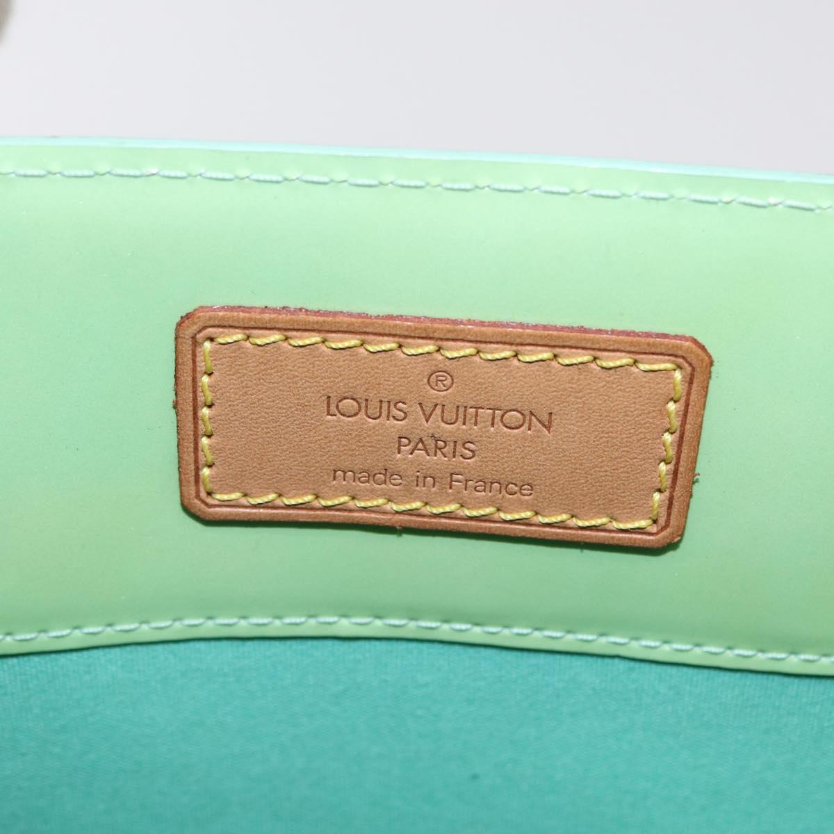LOUIS VUITTON Monogram Vernis Reade MM Hand Bag Peppermint M91305 Auth 211291A
