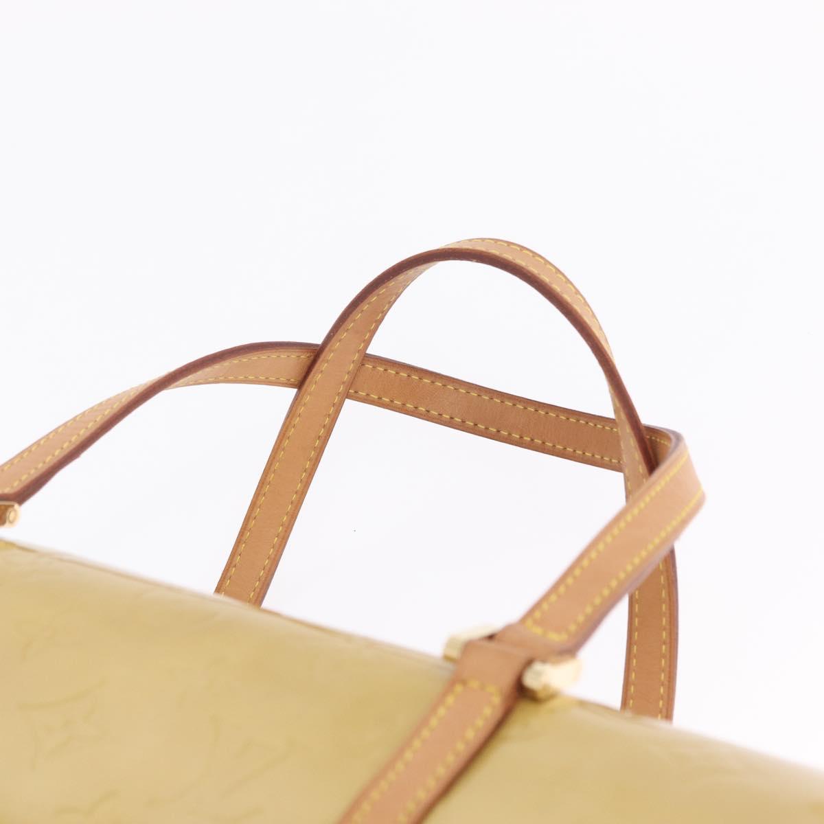 LOUIS VUITTON Monogram Vernis Bedford Hand Bag Beige M91006 LV Auth 211294