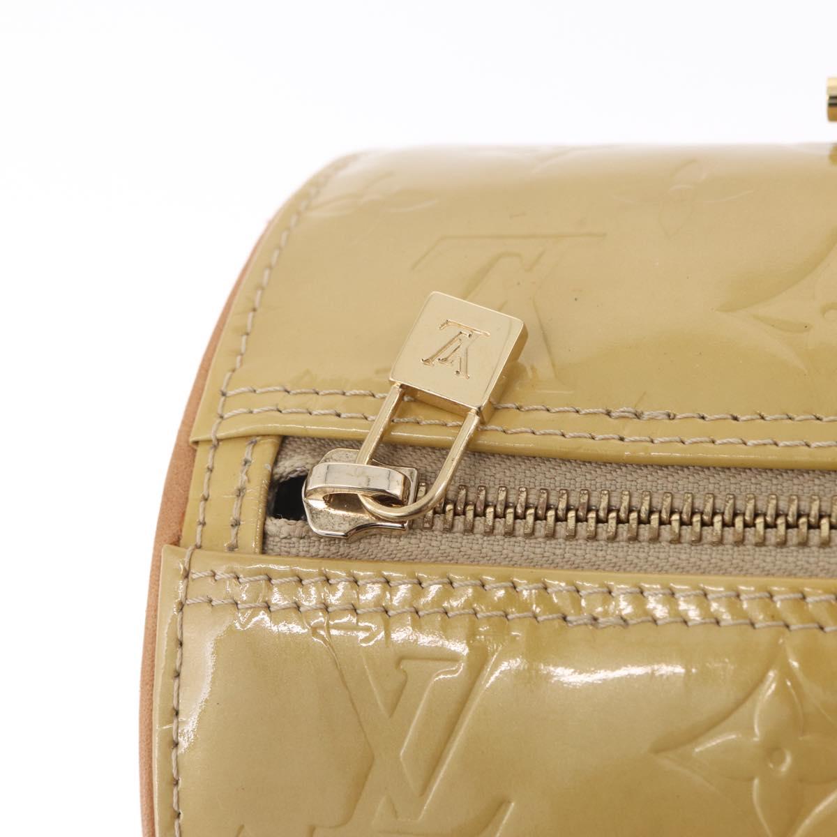 LOUIS VUITTON Monogram Vernis Bedford Hand Bag Beige M91006 LV Auth 211294