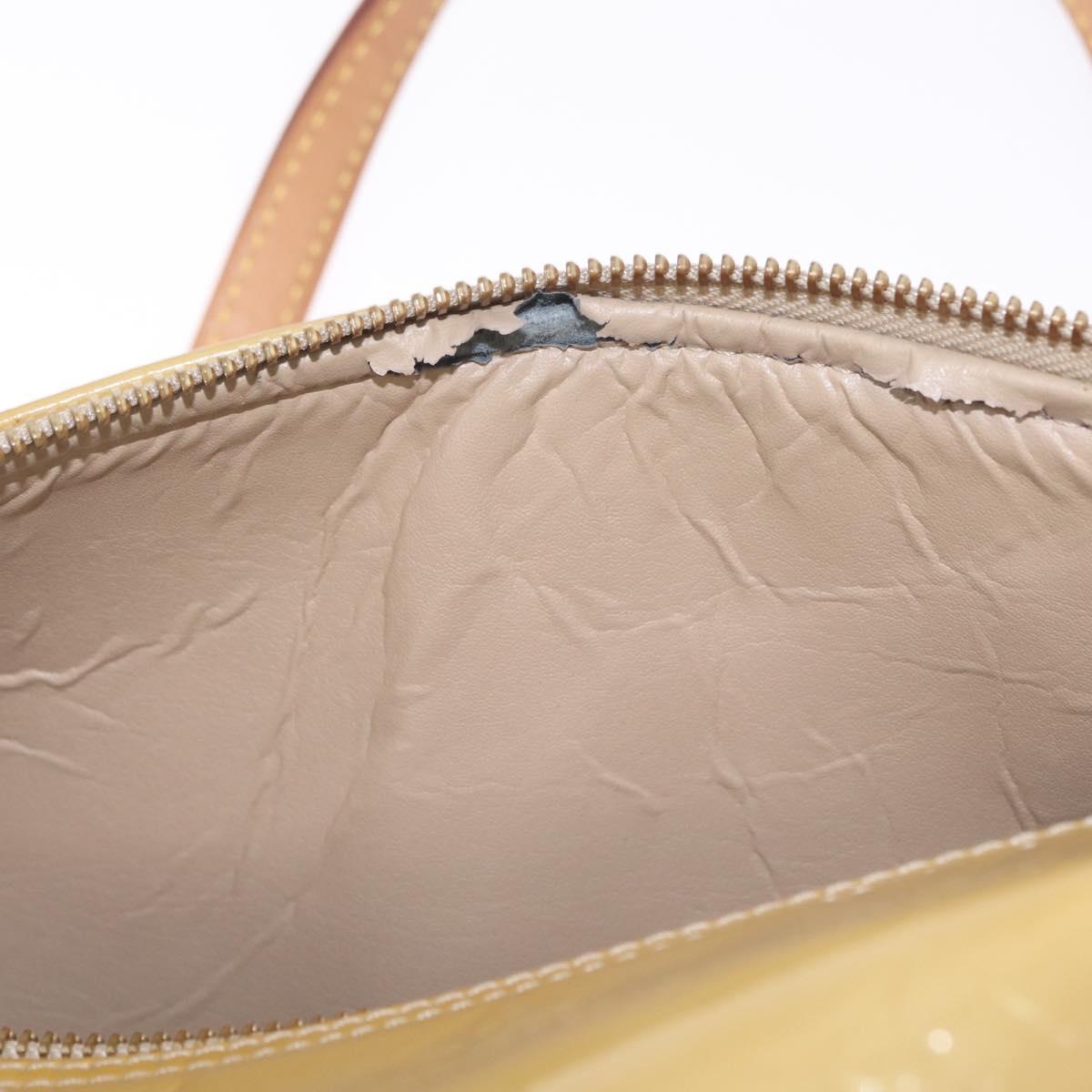 LOUIS VUITTON Monogram Vernis Bedford Hand Bag Beige M91006 LV Auth 211294