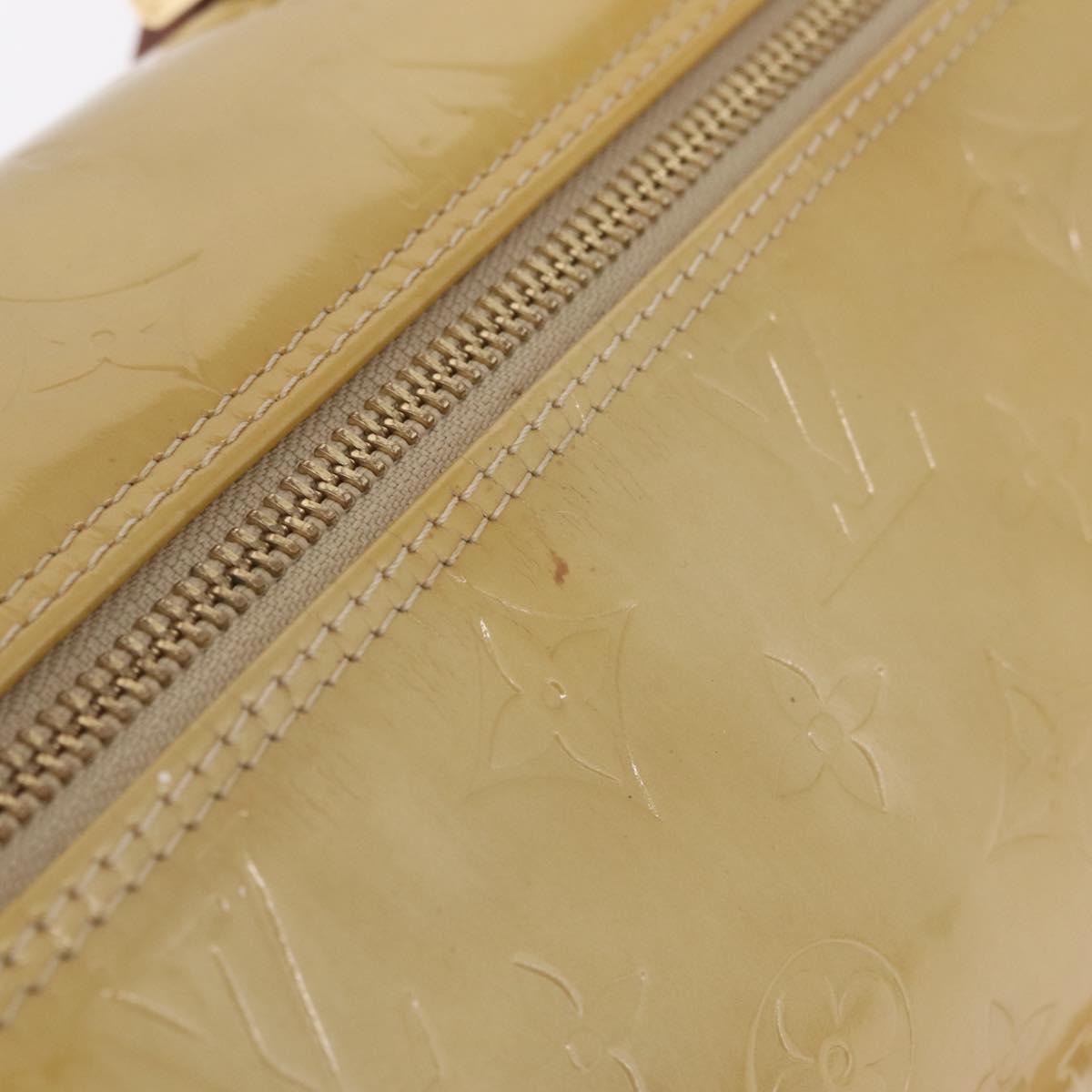 LOUIS VUITTON Monogram Vernis Bedford Hand Bag Beige M91006 LV Auth 211294