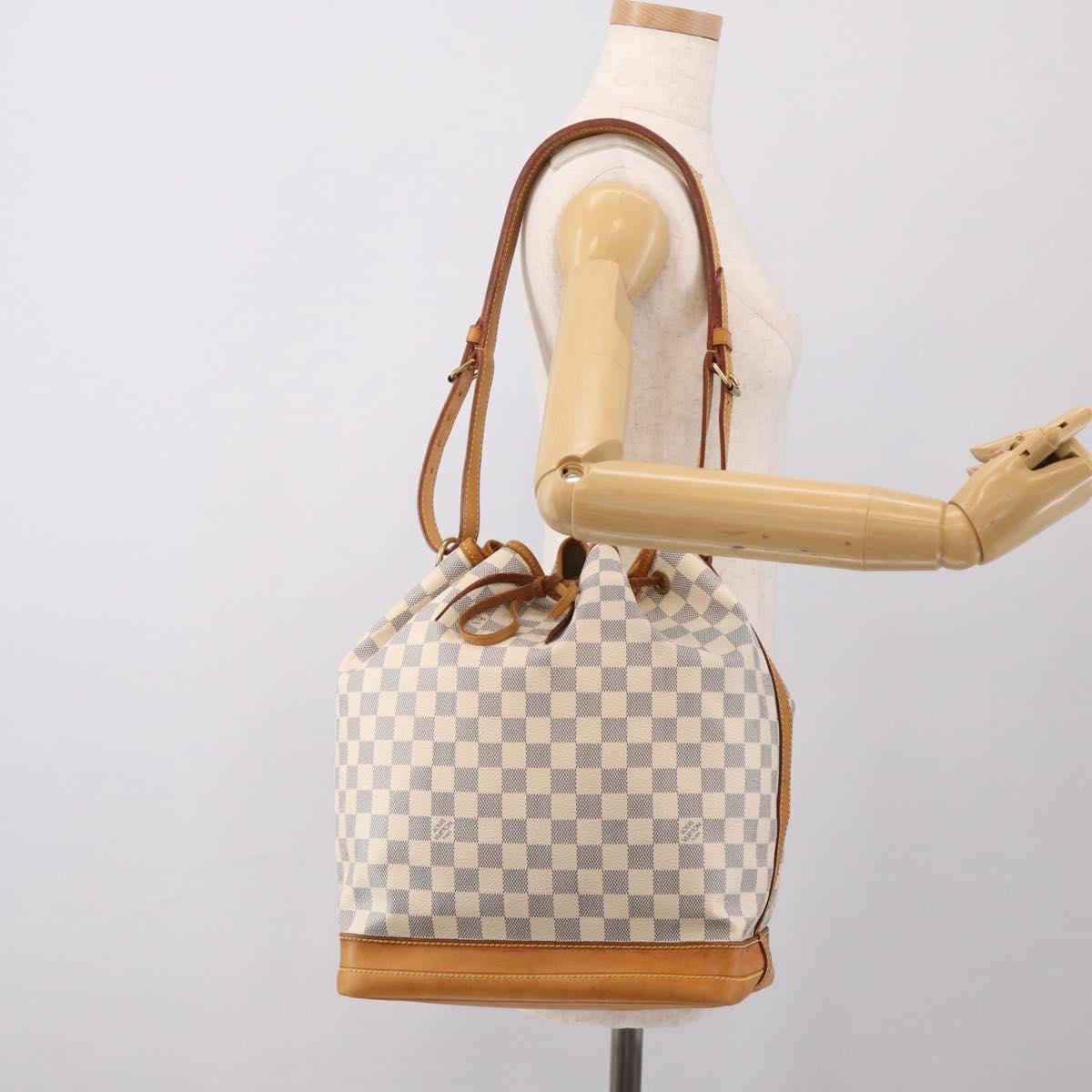 LOUIS VUITTON Damier Azur Noe Shoulder Bag N42222 LV Auth 211309V