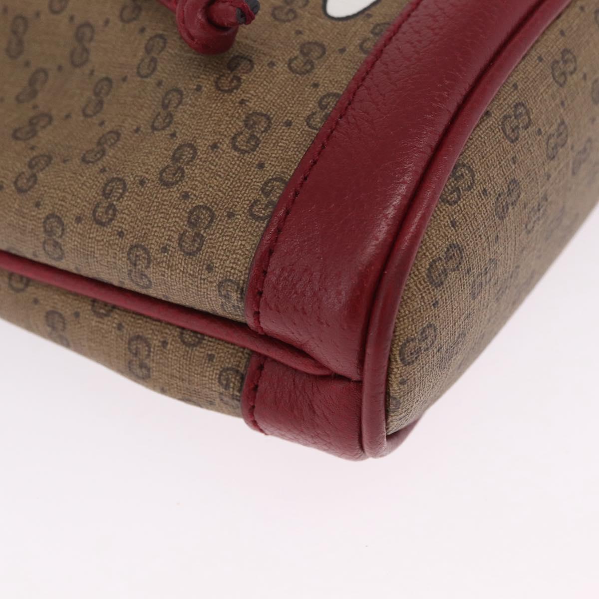 GUCCI Micro GG Supreme Fujiko Pro Shoulder Bag PVC Beige 647801 Auth 211311M