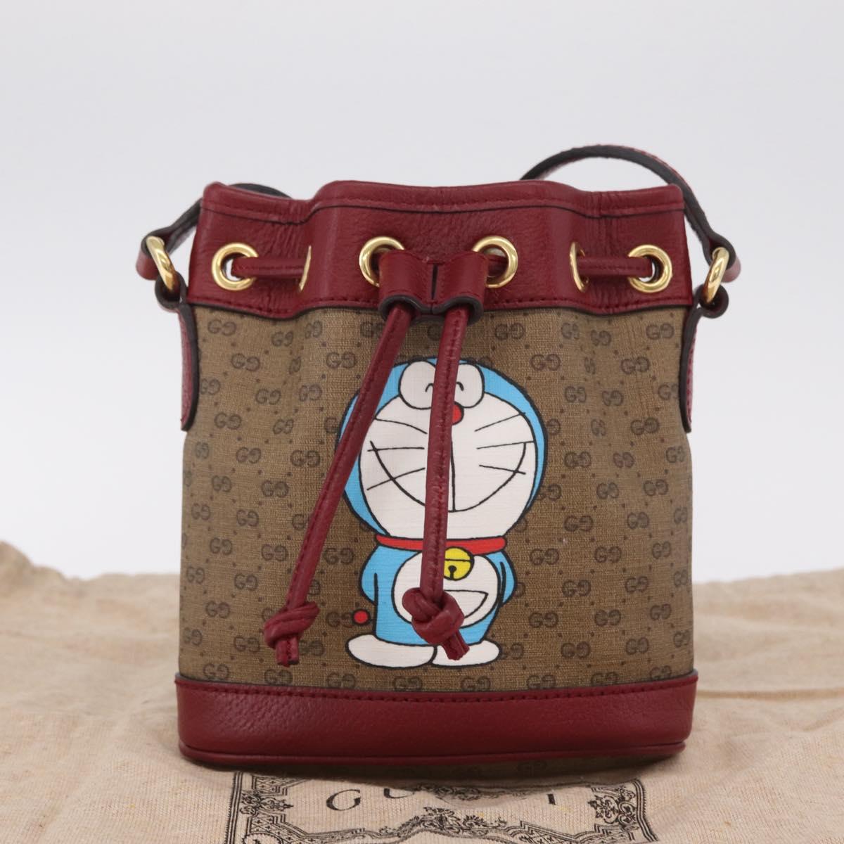 GUCCI Micro GG Supreme Fujiko Pro Shoulder Bag PVC Beige 647801 Auth 211311M