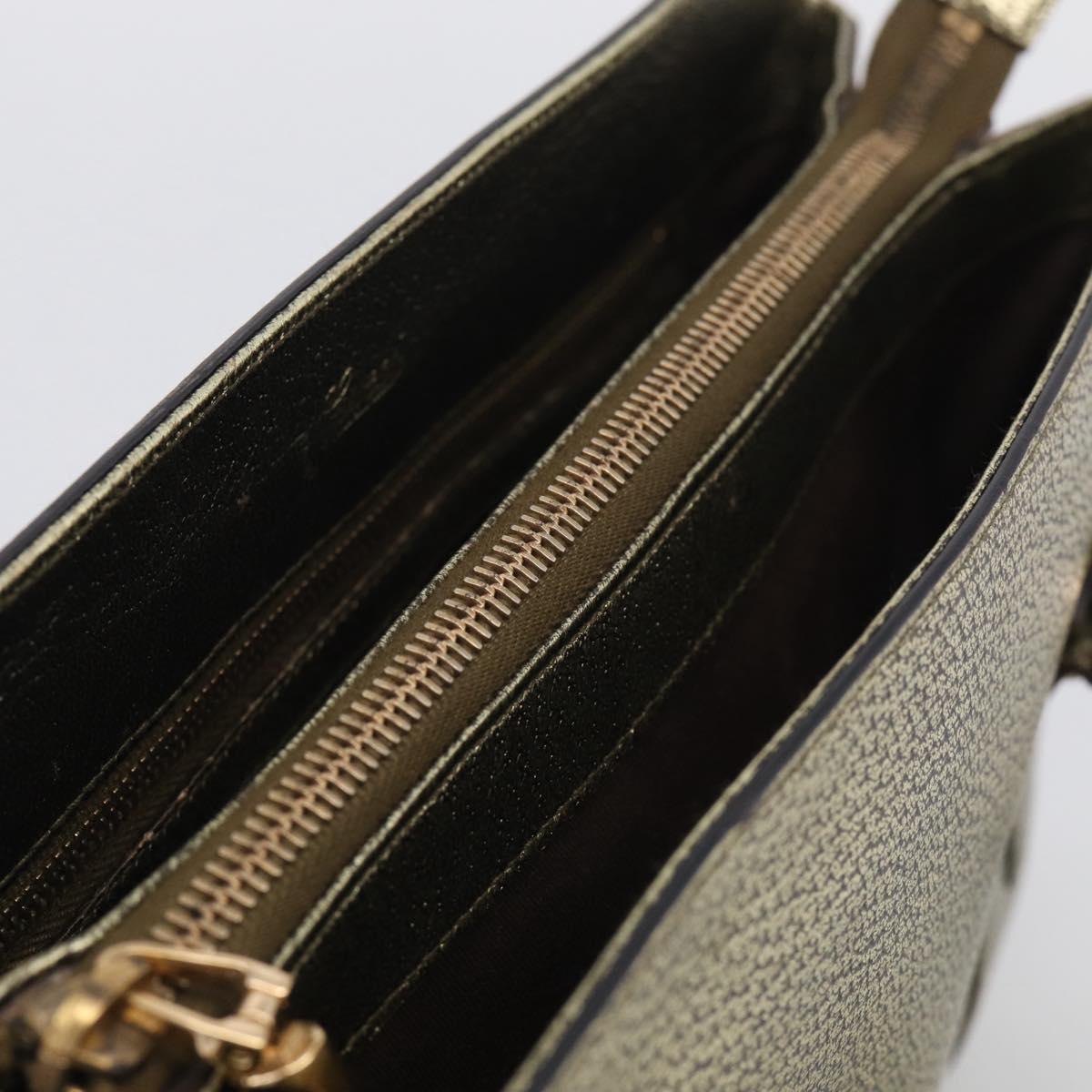 GUCCI Metal Bamboo Hand Bag Metallic leather Gold 131324 Auth 211315V