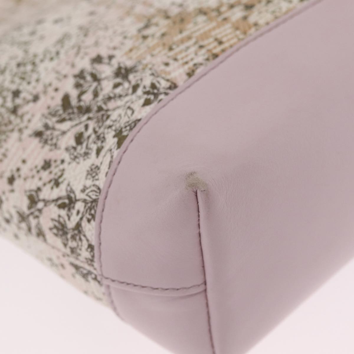 Christian Dior Hand Bag Canvas 2way Pink Gold Auth 211321V