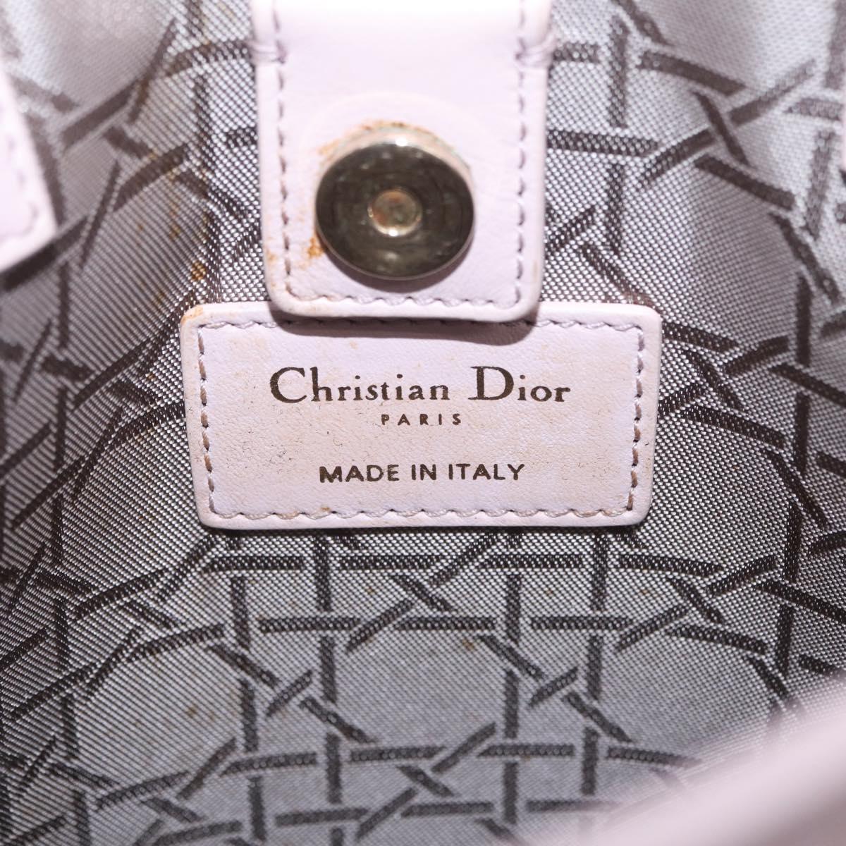 Christian Dior Hand Bag Canvas 2way Pink Gold Auth 211321V