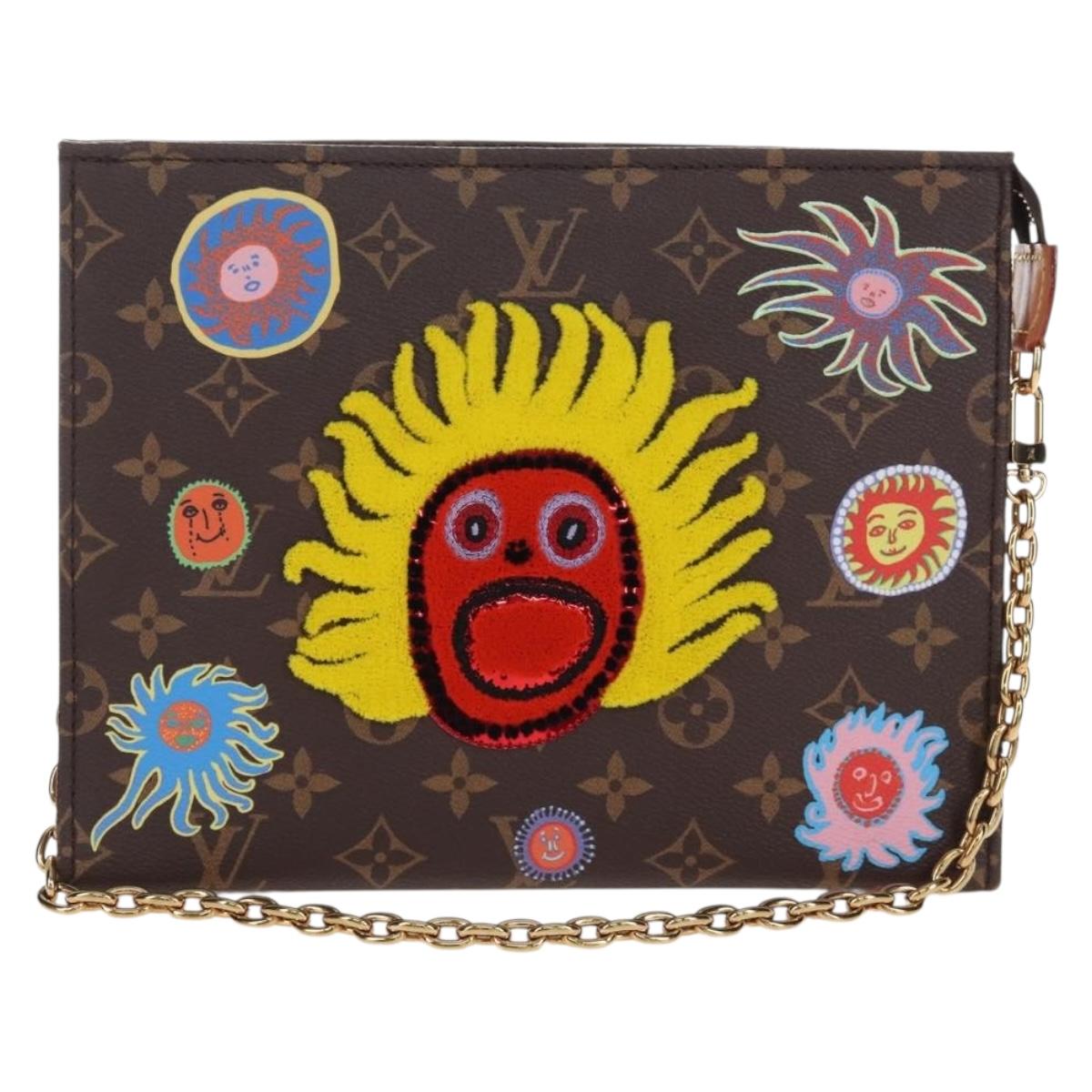 LOUIS VUITTON Yayoi Kusama Face Toiletries Pouch On Chain M81982 Auth 211329SAM