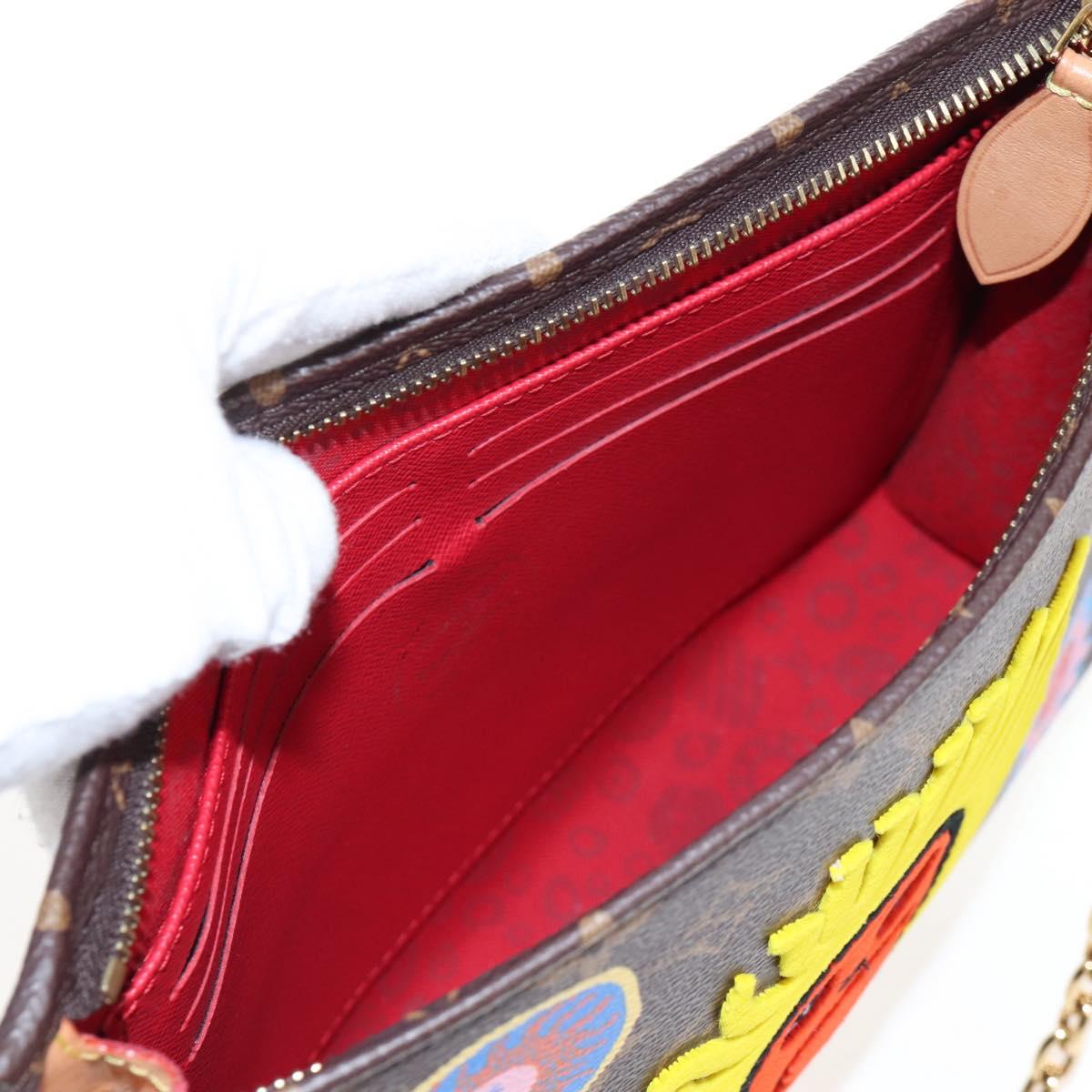 LOUIS VUITTON Yayoi Kusama Face Toiletries Pouch On Chain M81982 Auth 211329SAM