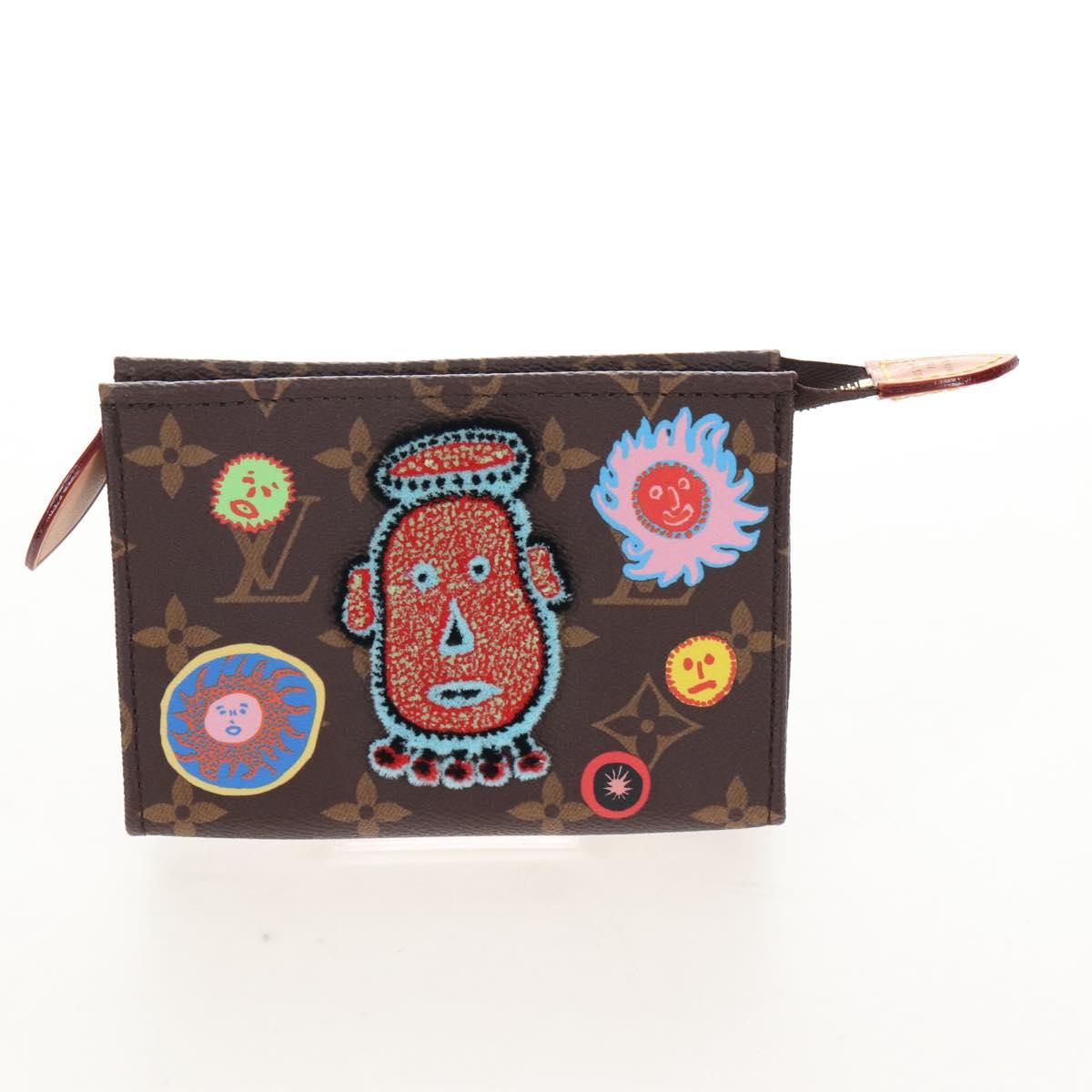 LOUIS VUITTON Yayoi Kusama Face Toiletries Pouch On Chain M81982 Auth 211329SAM
