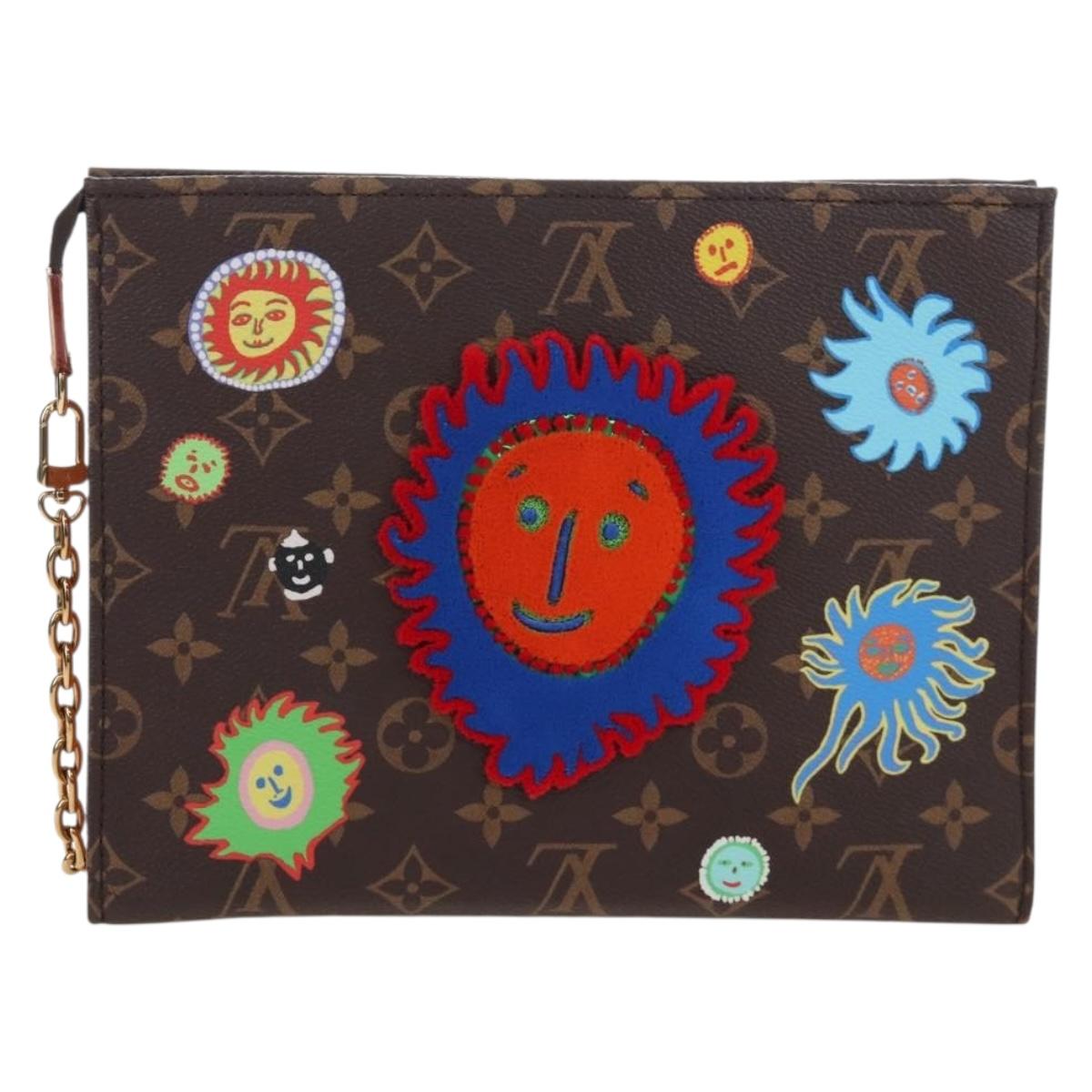 LOUIS VUITTON Yayoi Kusama Face Toiletries Pouch On Chain M81982 Auth 211329SAM