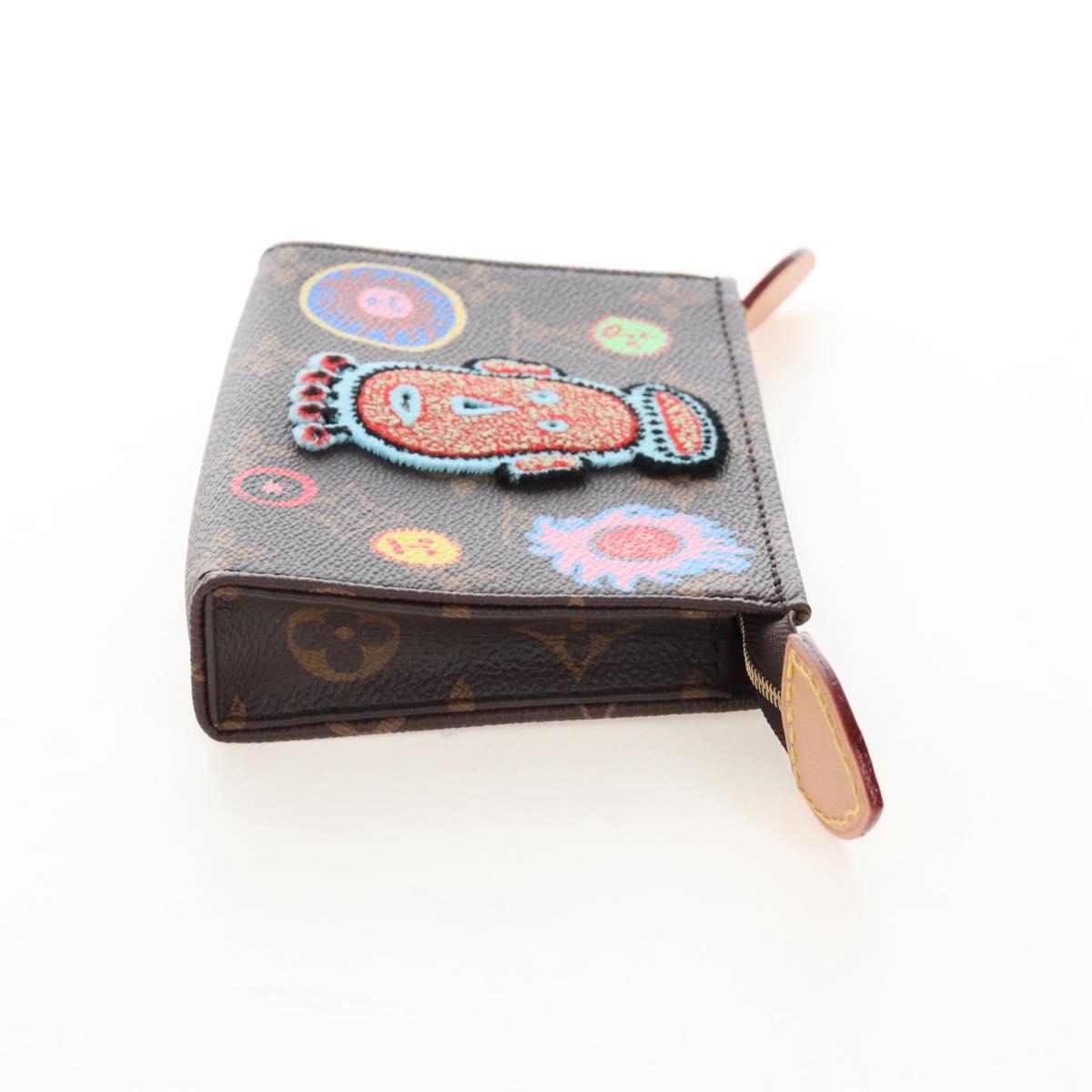 LOUIS VUITTON Yayoi Kusama Face Toiletries Pouch On Chain M81982 Auth 211329SAM
