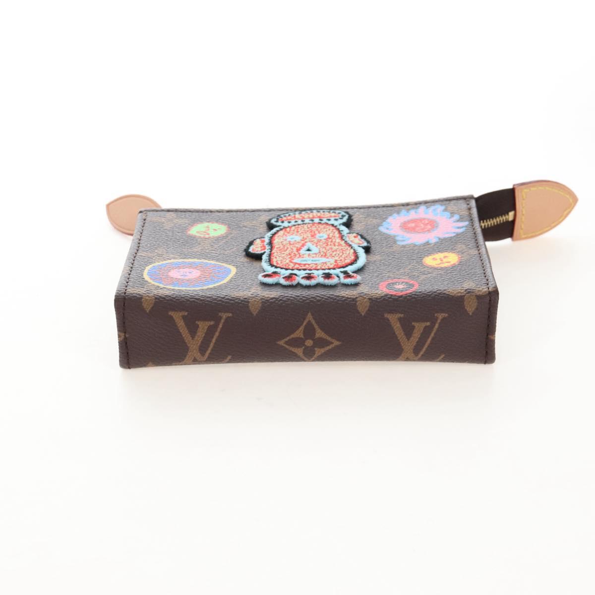 LOUIS VUITTON Yayoi Kusama Face Toiletries Pouch On Chain M81982 Auth 211329SAM