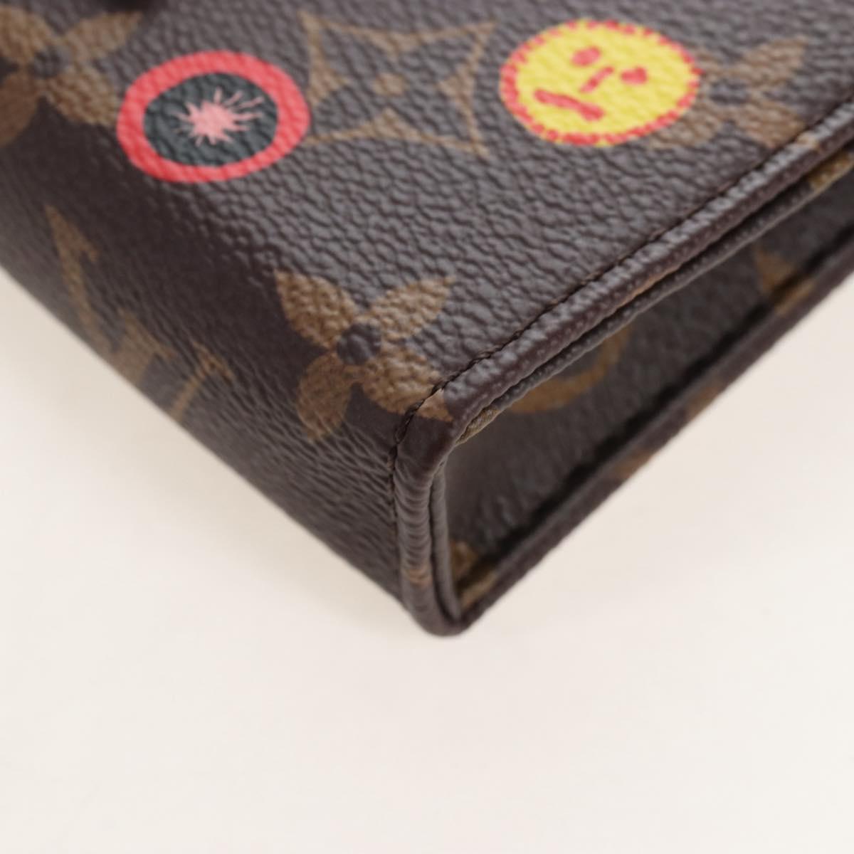LOUIS VUITTON Yayoi Kusama Face Toiletries Pouch On Chain M81982 Auth 211329SAM