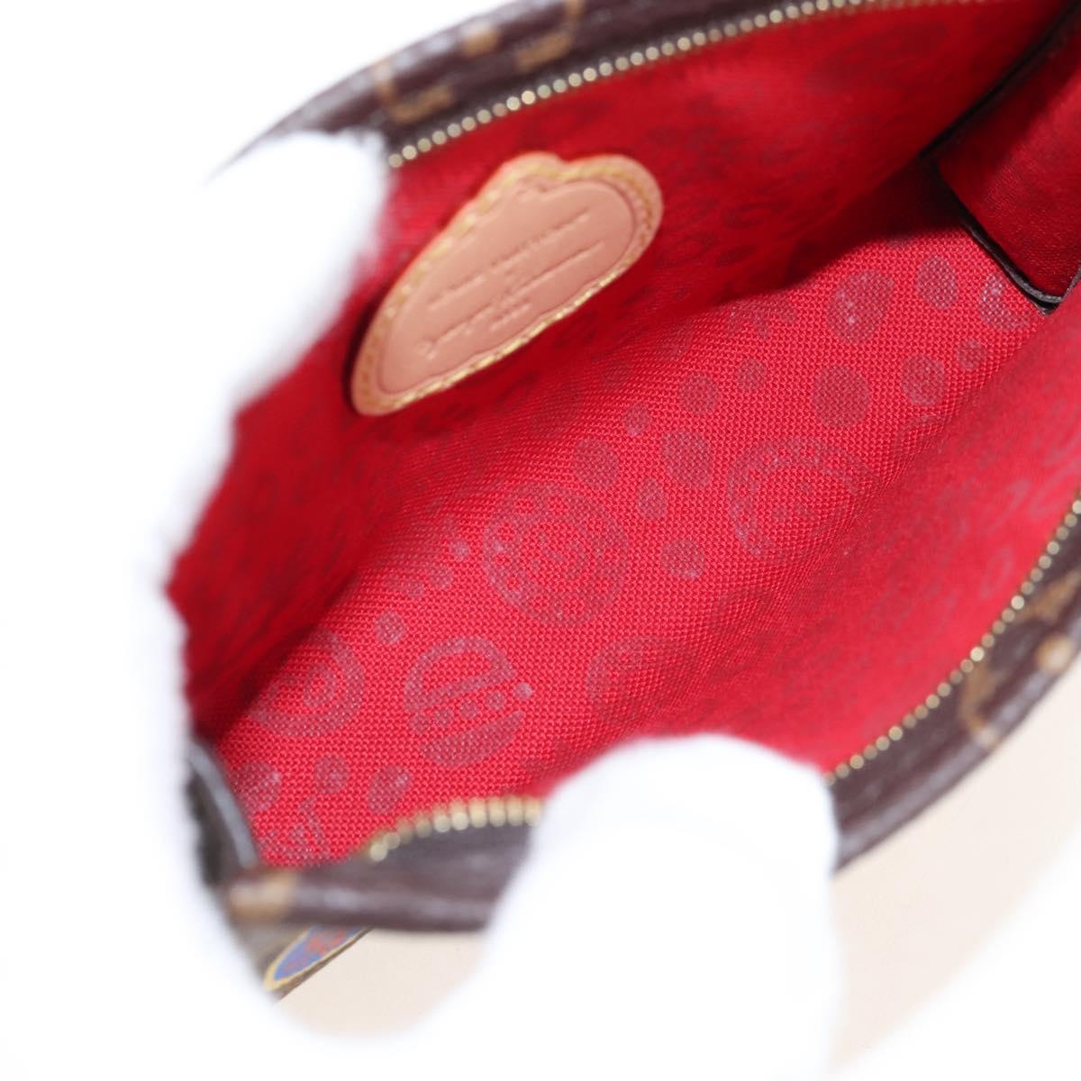 LOUIS VUITTON Yayoi Kusama Face Toiletries Pouch On Chain M81982 Auth 211329SAM