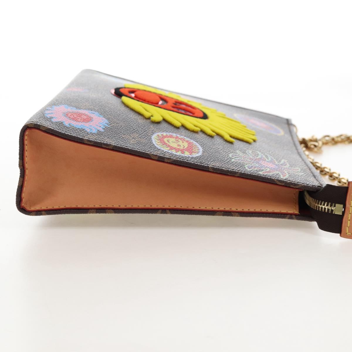 LOUIS VUITTON Yayoi Kusama Face Toiletries Pouch On Chain M81982 Auth 211329SAM